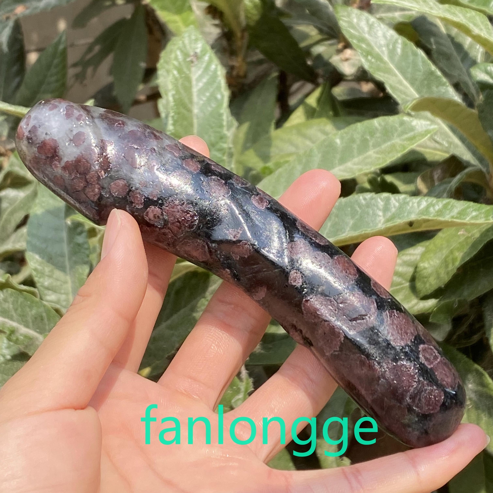 6in Natural Garnet Male Penis Quartz Crystal Skull Massager scrub Gem 1PC