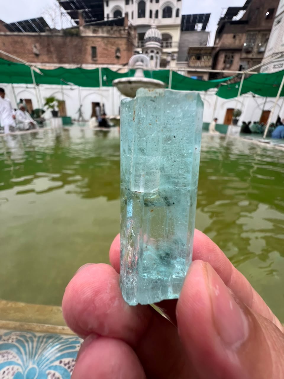 24GM | Gemmy Sky Blue Aquamarine Crystal Terminated Specimen | Skardu Pakistan