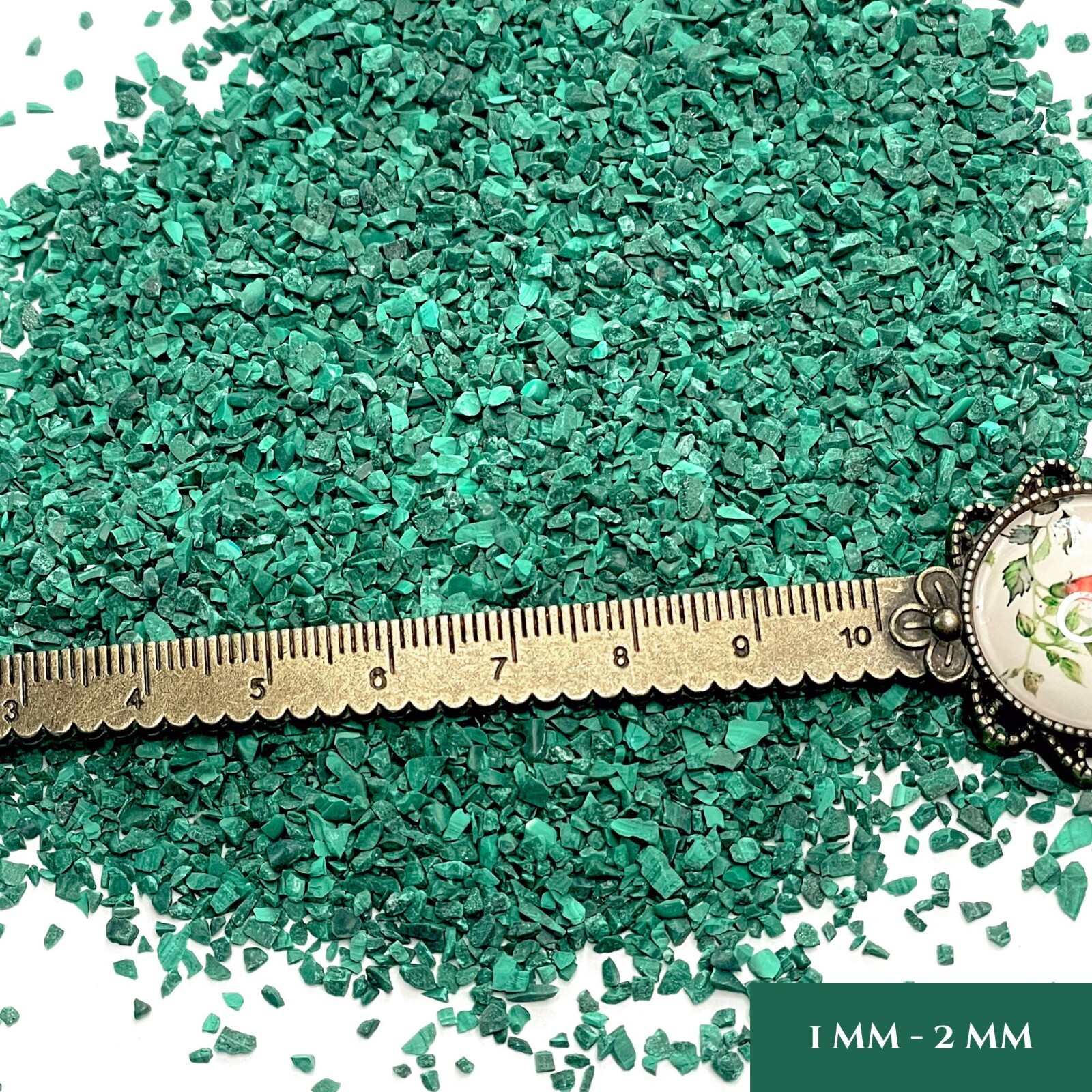 Crushed Green Malachite Sand for Woodworking & Ring Inlay, Resin Art, Jewelry