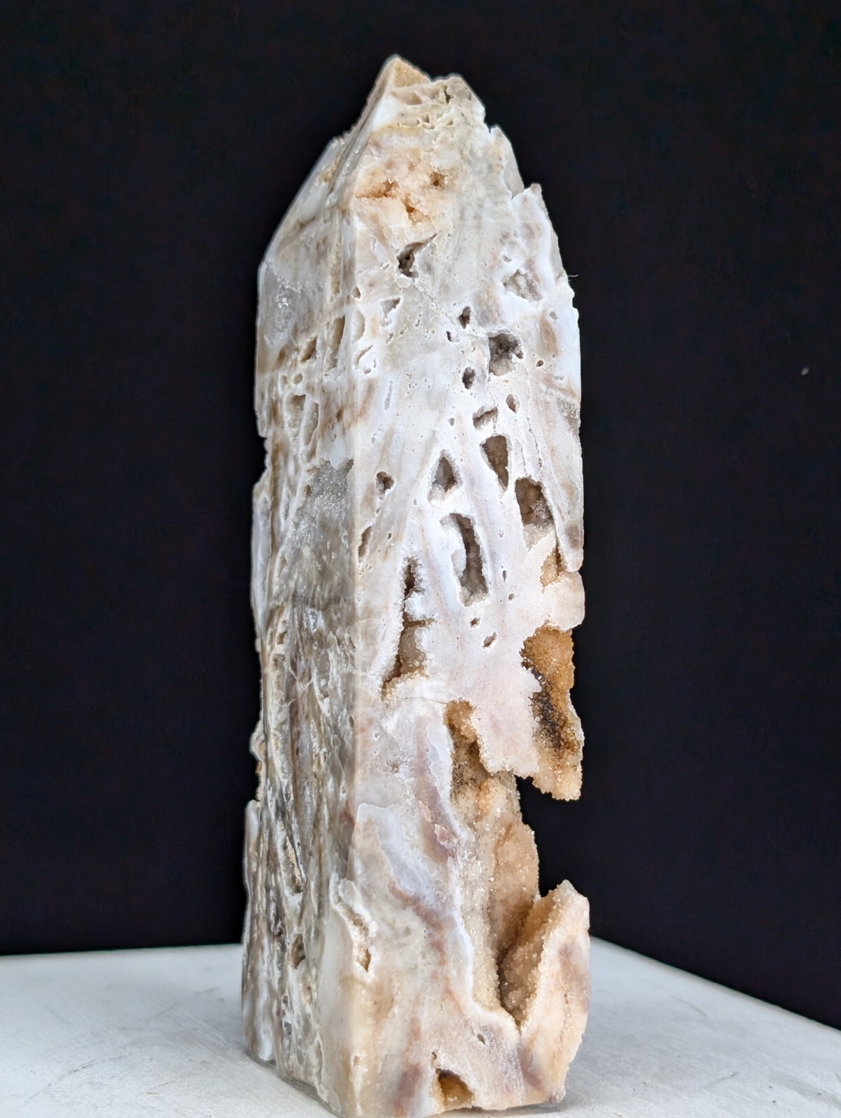 Sphalerite Tower Druzy Crystal Large Gemstone Point Chakra Wand
