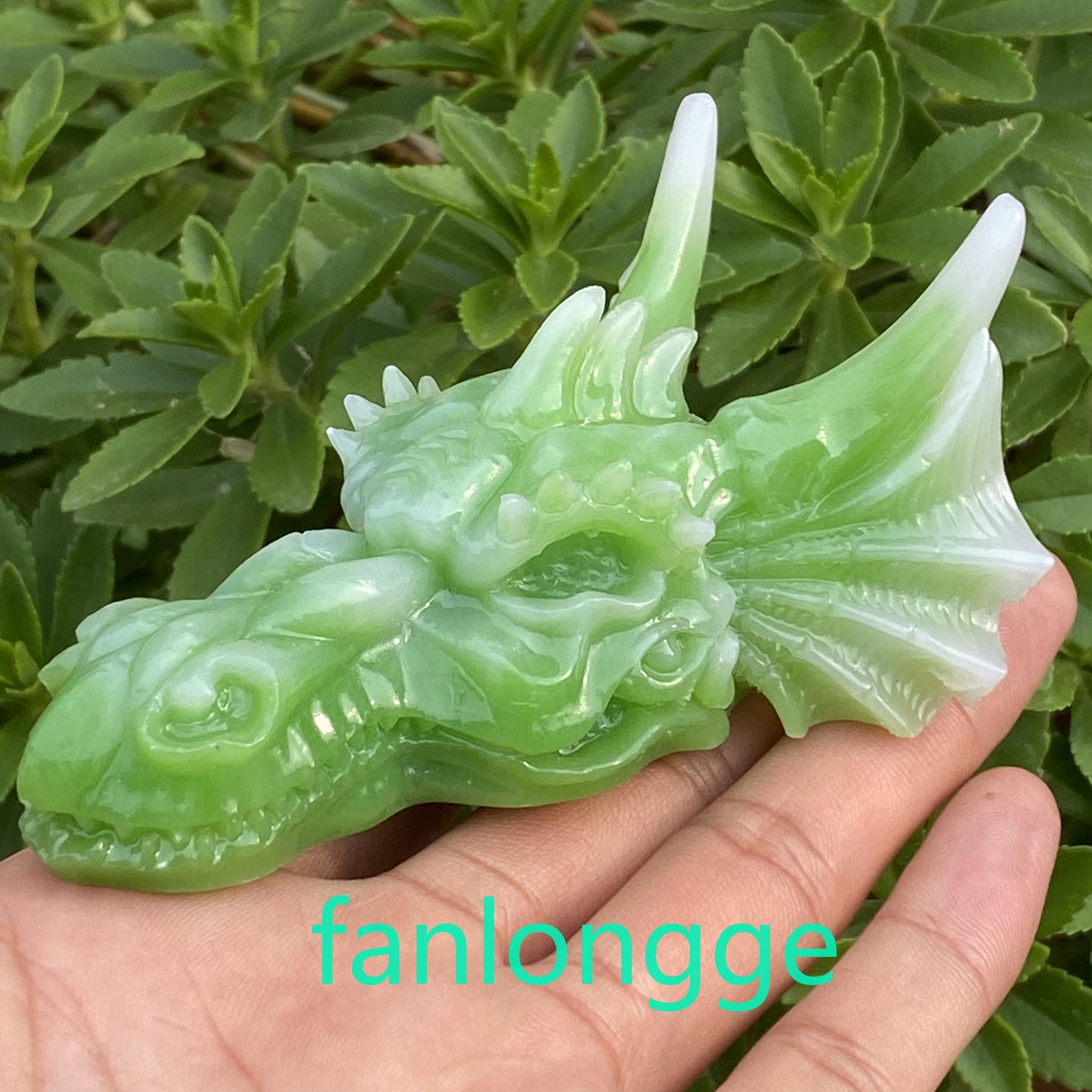3.5″ Luminous Stone Pink Dragon skull Carved Quartz Crystal Gift Healing 1pc