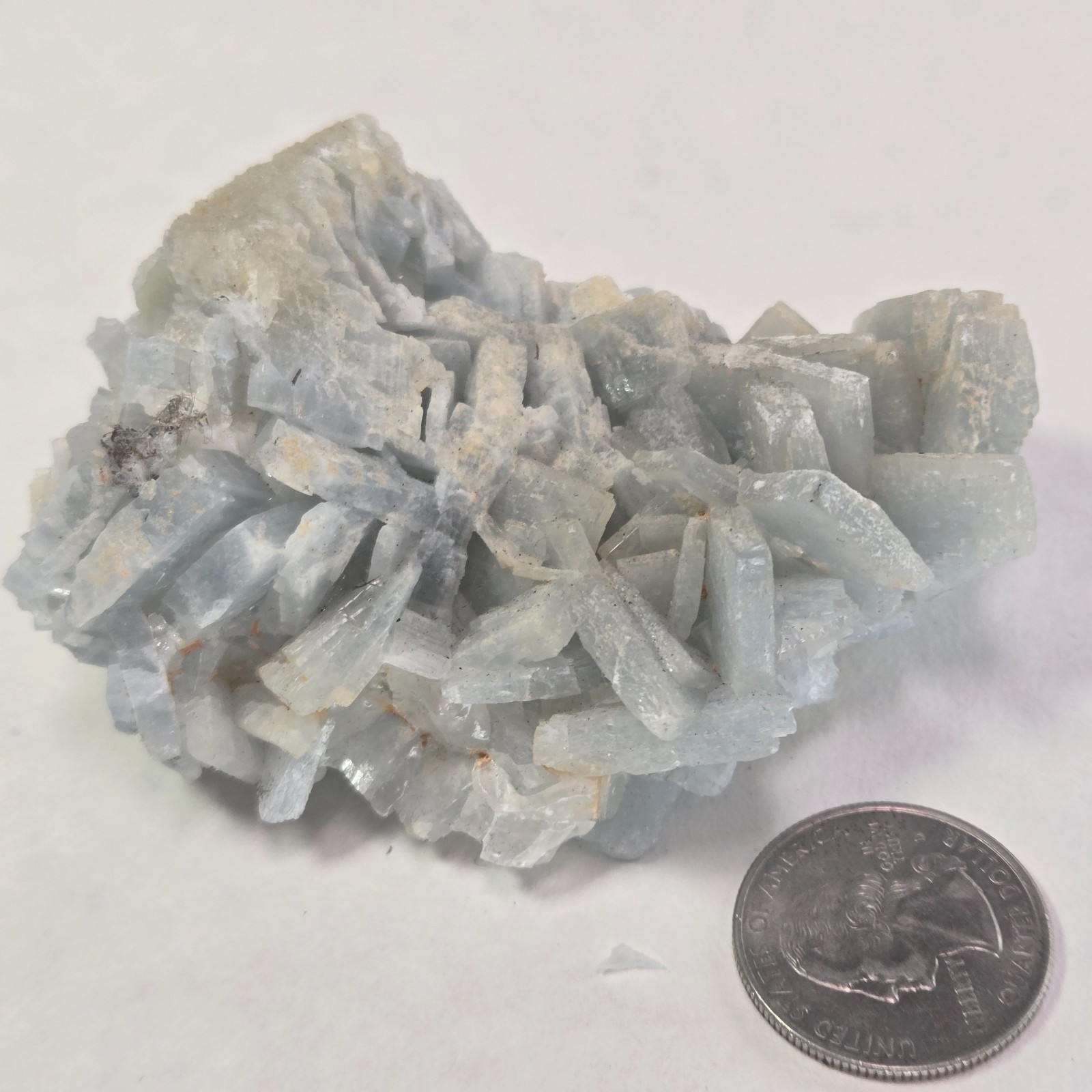Blue Barite Crystal Cluster (Blue Baryte / Sky Blue Barite) – Natural Mineral