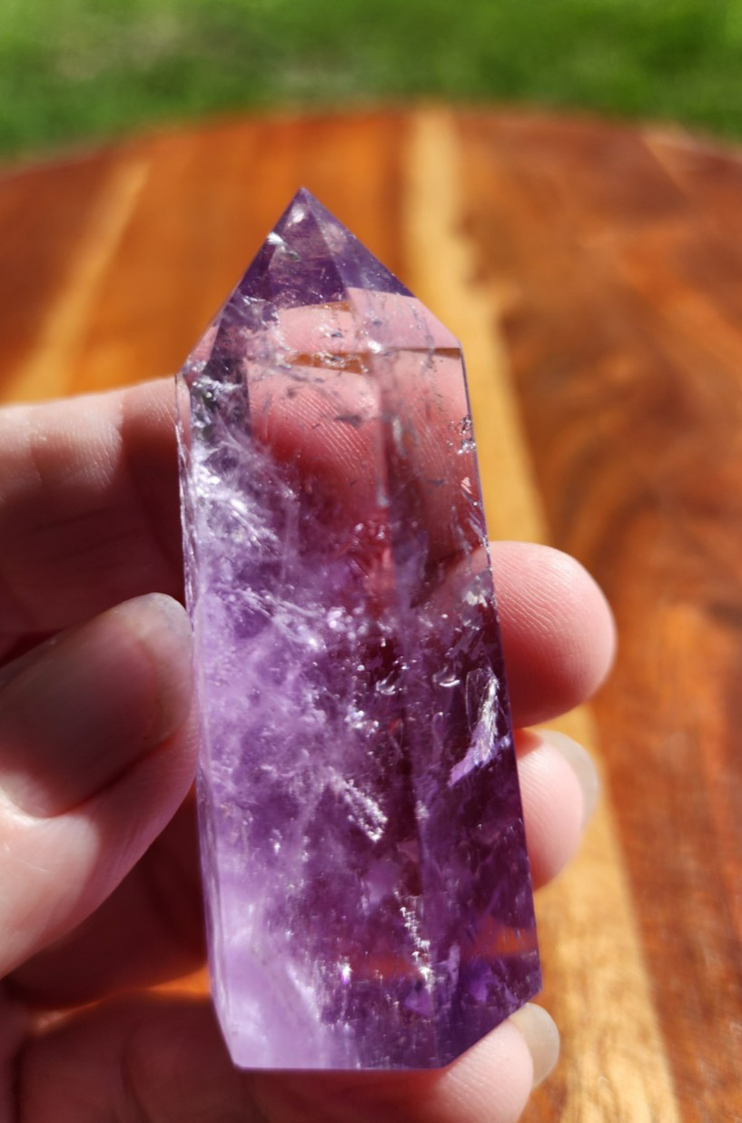 40 grams Amethyst Tower Reiki Healing Point 2-1/4″