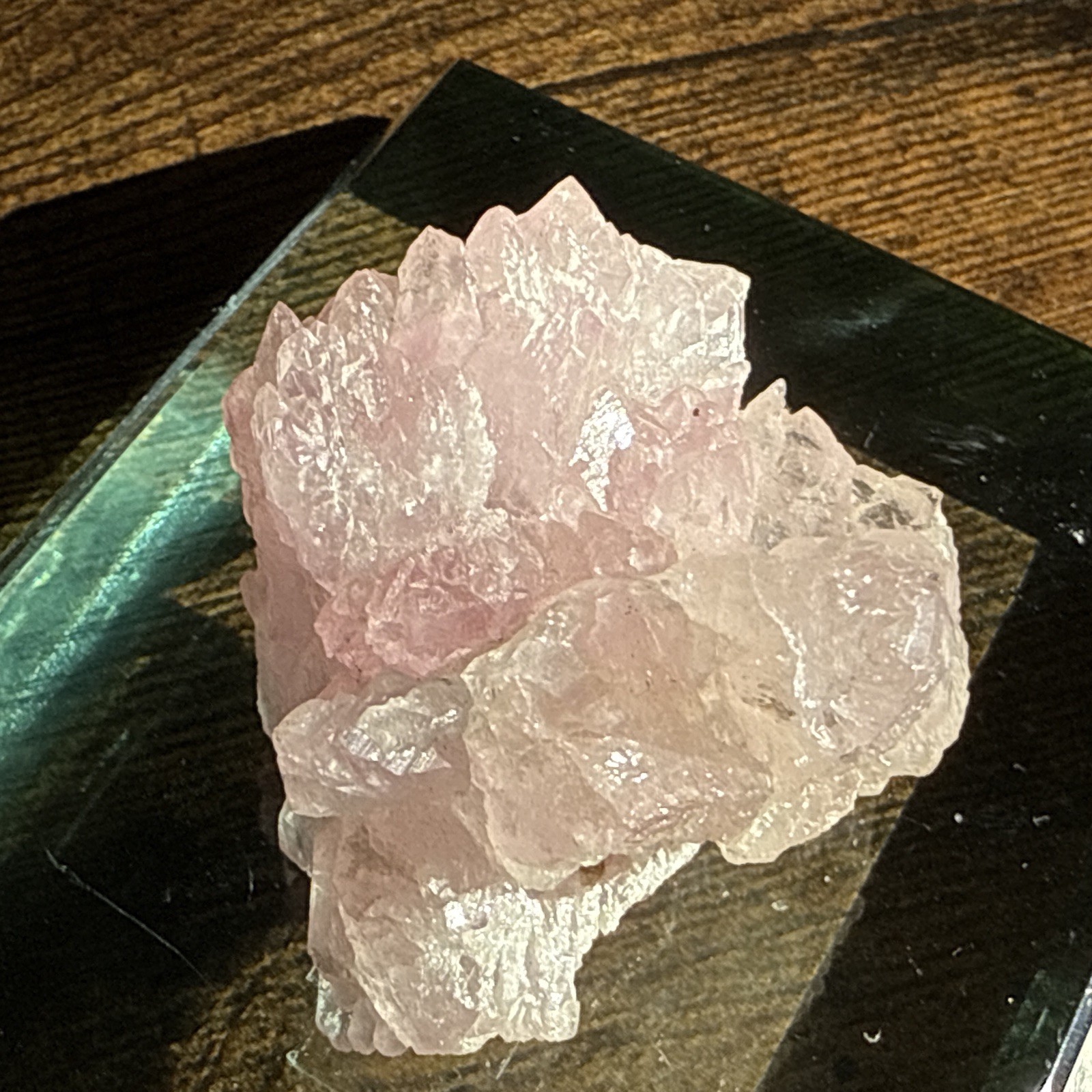 Crystalized Rose Quartz Cluster, Minas Gerais , Brazil, 34+ Grm, Natural, Old In
