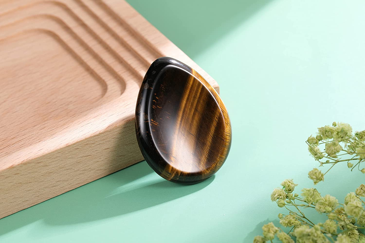 Worry Stone Natural Gemstone Thumb Palm Polished Pocket Crystal Meditation Gift