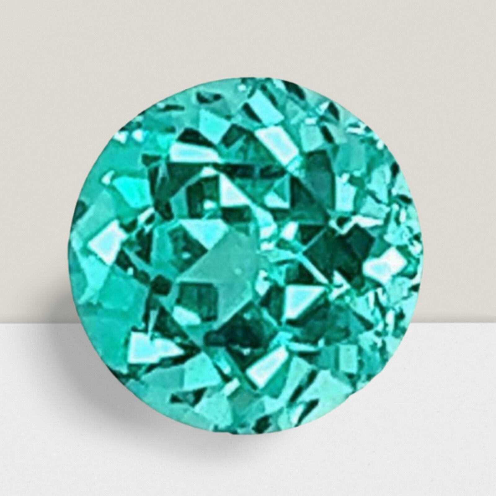 Paraiba Tourmaline Round Cut Gemstone 3.50 Cts – 10 mm Vivid Loose Gem