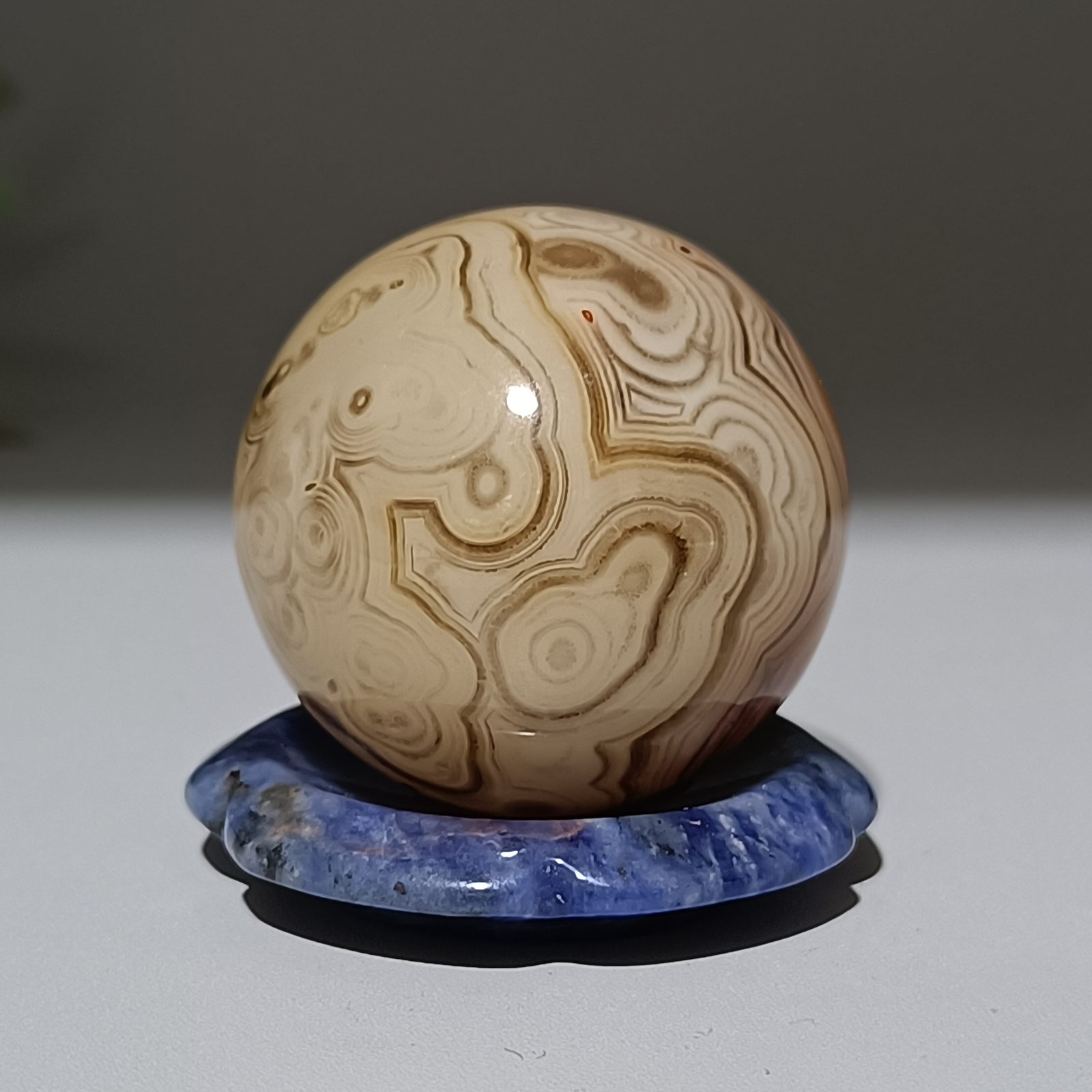 32MM Natural agate Quartz Sphere Healing Crystals Ball reiki gift+stand