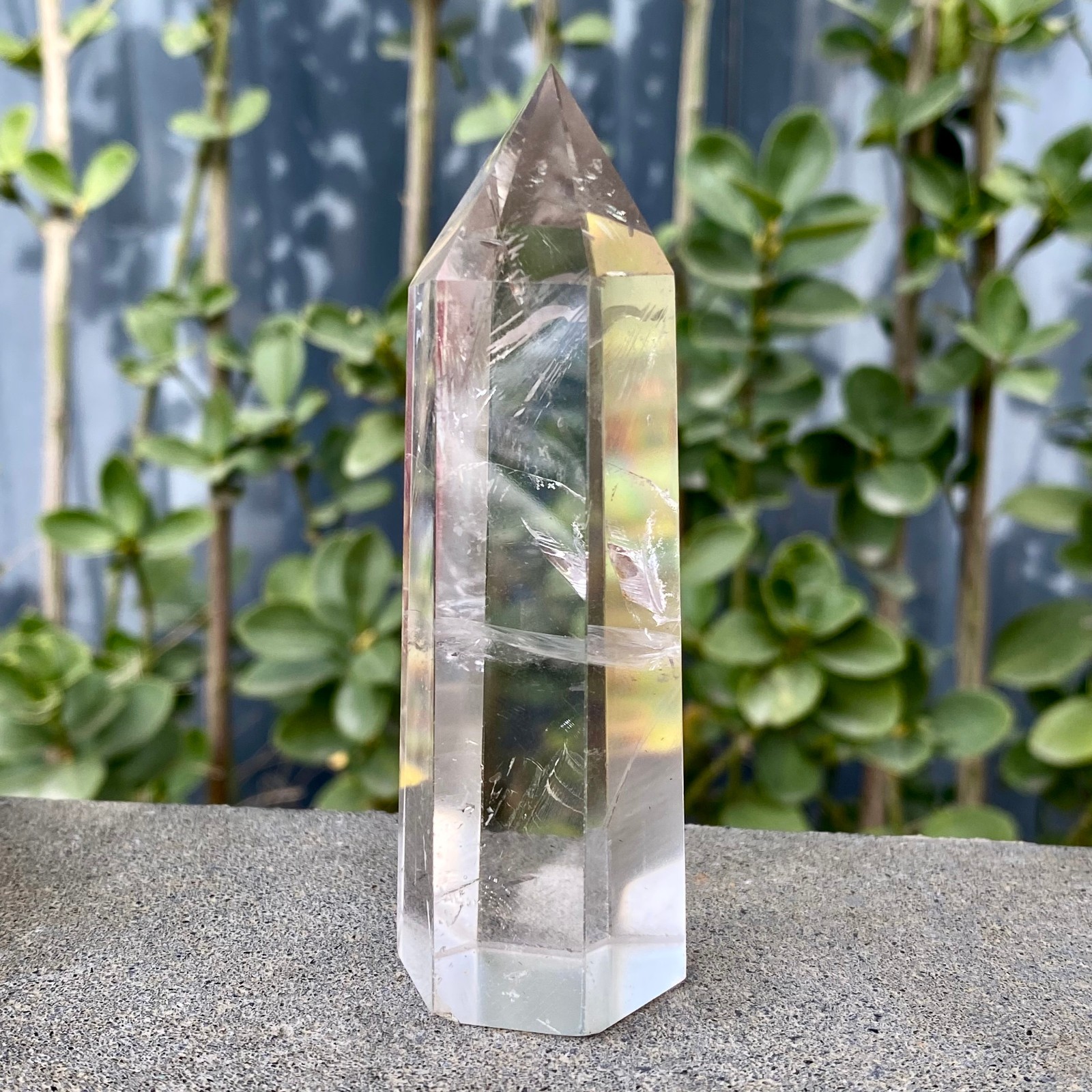 132G Natural White crystal pillar quartz crystal reiki healing