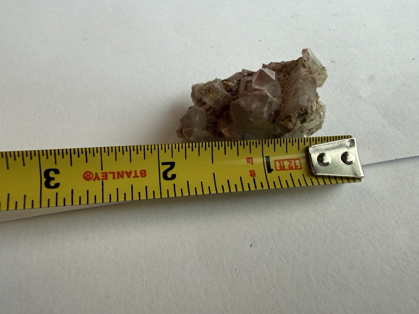 Red Green Phantom Quartz Cluster Hematite Inclusions Crystal Specimen 22g
