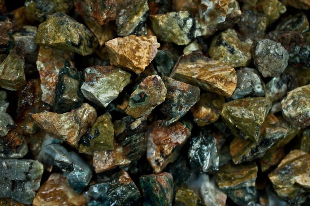 1/2 lb Sea Jasper Rough Stones – Natural Crystal Mineral Rock Specimens Tumbling