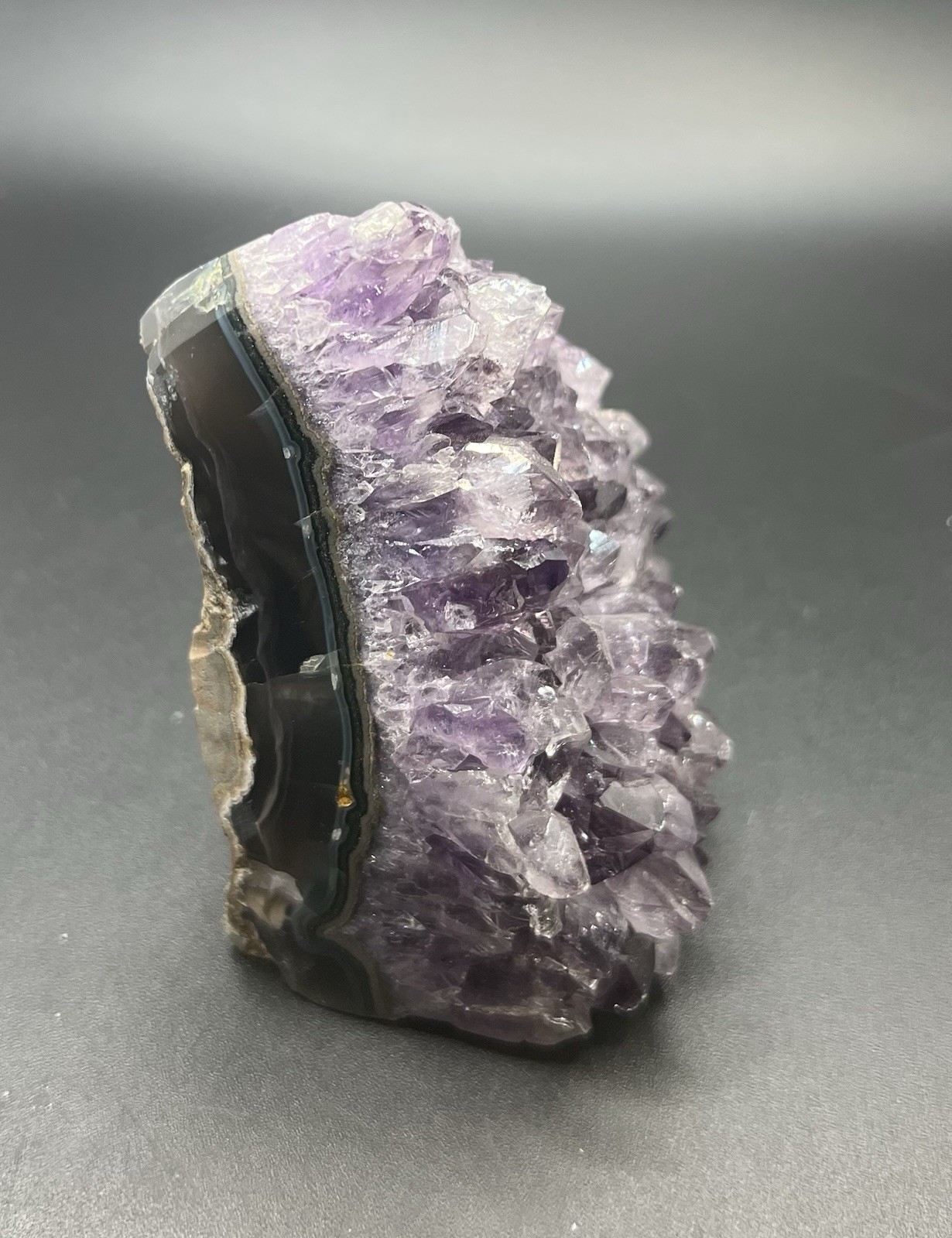 Amethyst Genuine Stone Freeform Cut Base Crystal Uruguay 275.2g