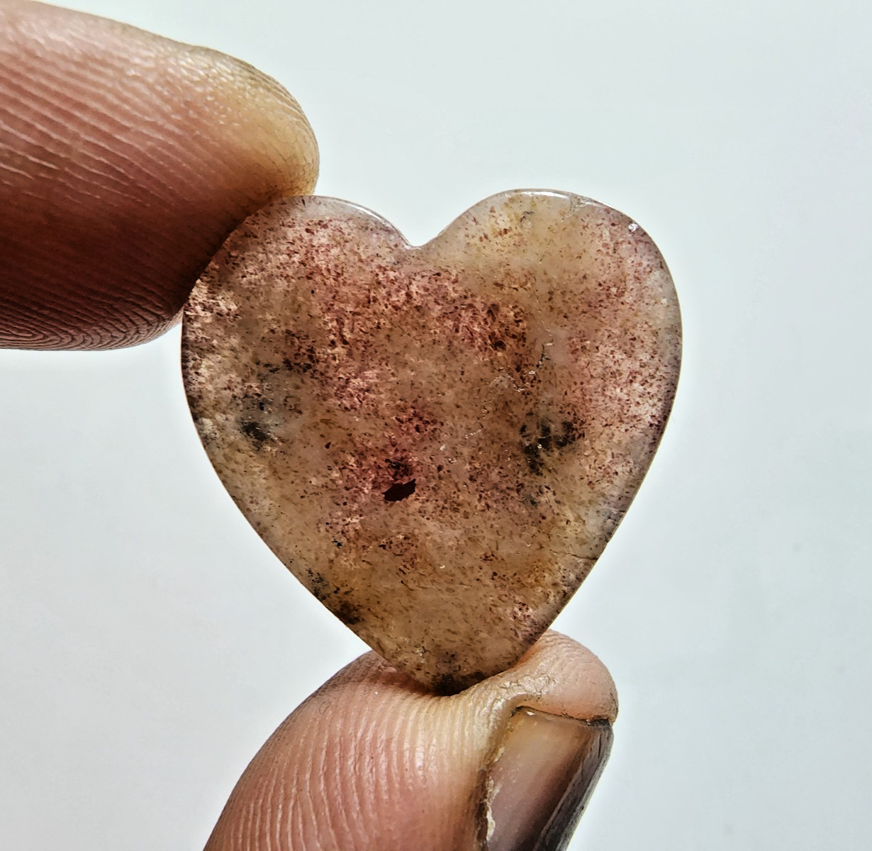 36 Crt Ultimate Strawberry Crystal Heart Shape Gemstone Cabochon Jewelry Making