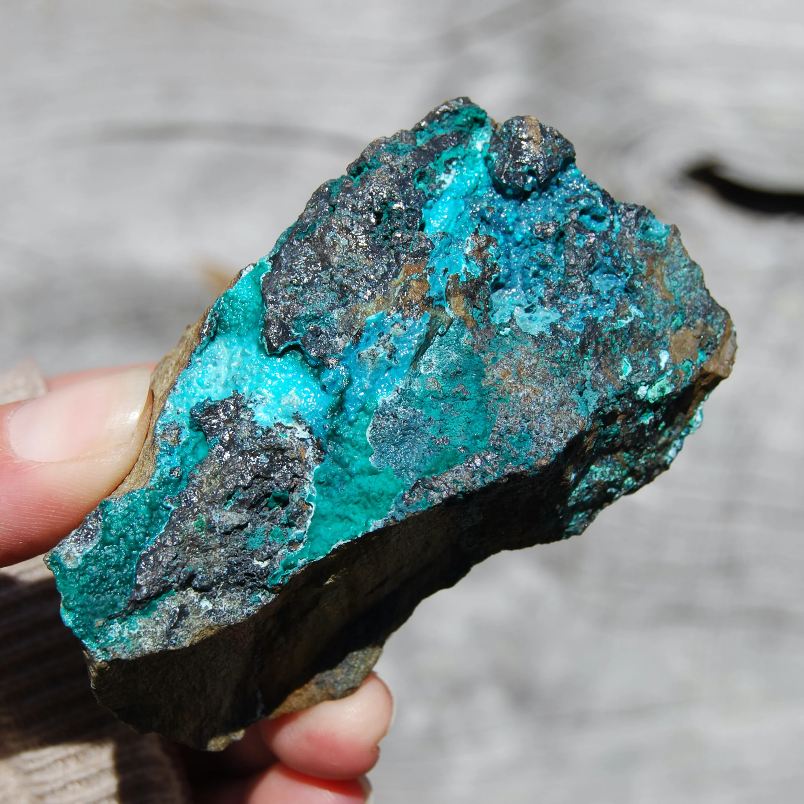 3.5in Silica Chrysocolla Crystal, Natural Raw Chrysocolla Malachite, Congo L8