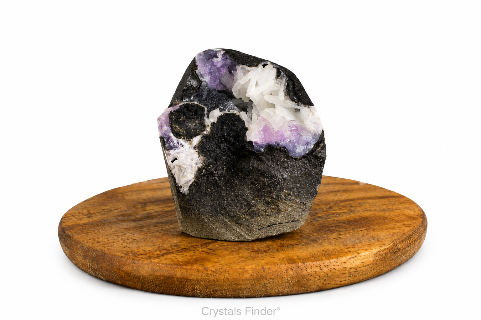 186g 6x4cm Natural Amethyst Quartz Geode Matrix Mineral Specimen India