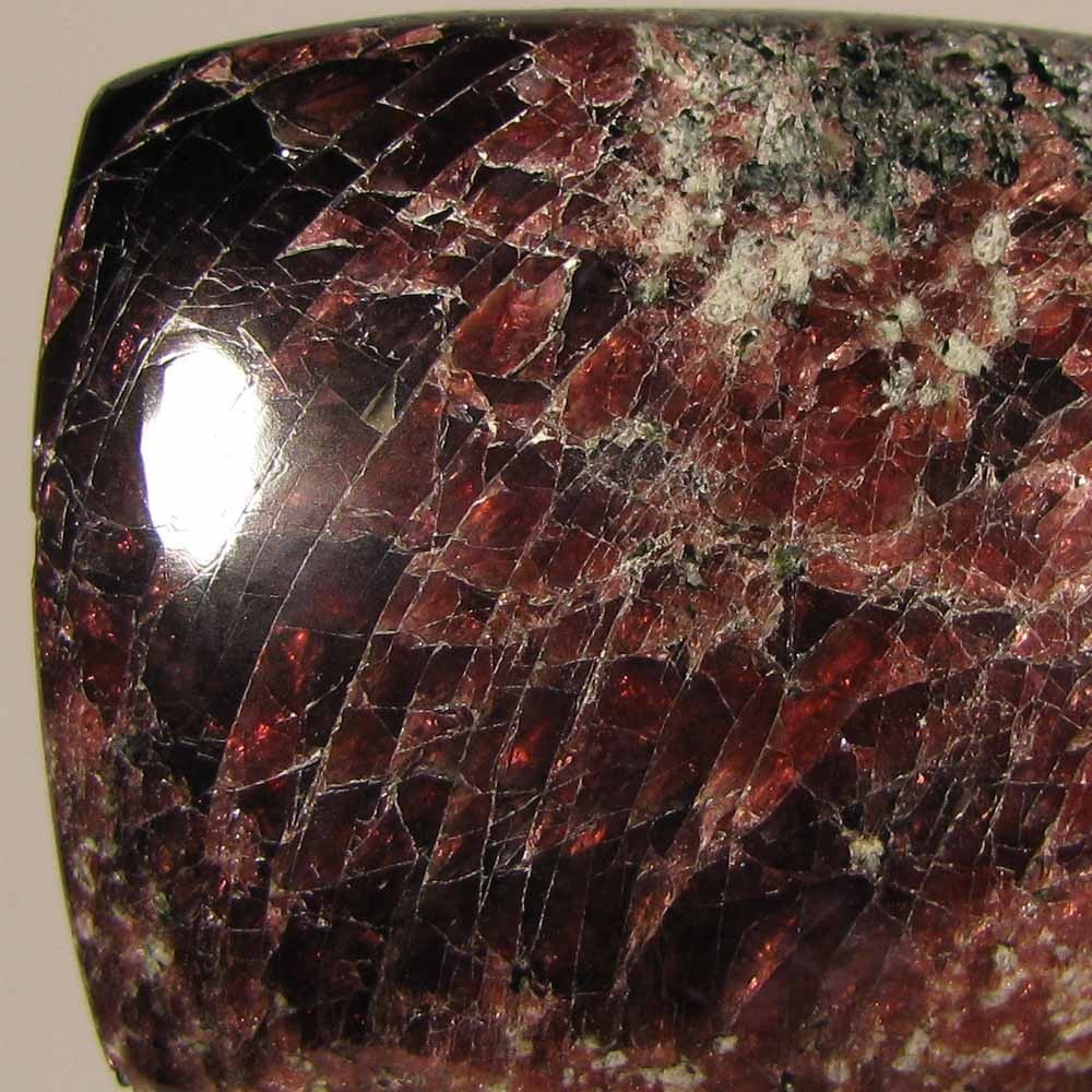 1.8″ Red RHODOLITE GARNET Crystal Polished Palm Stone – India