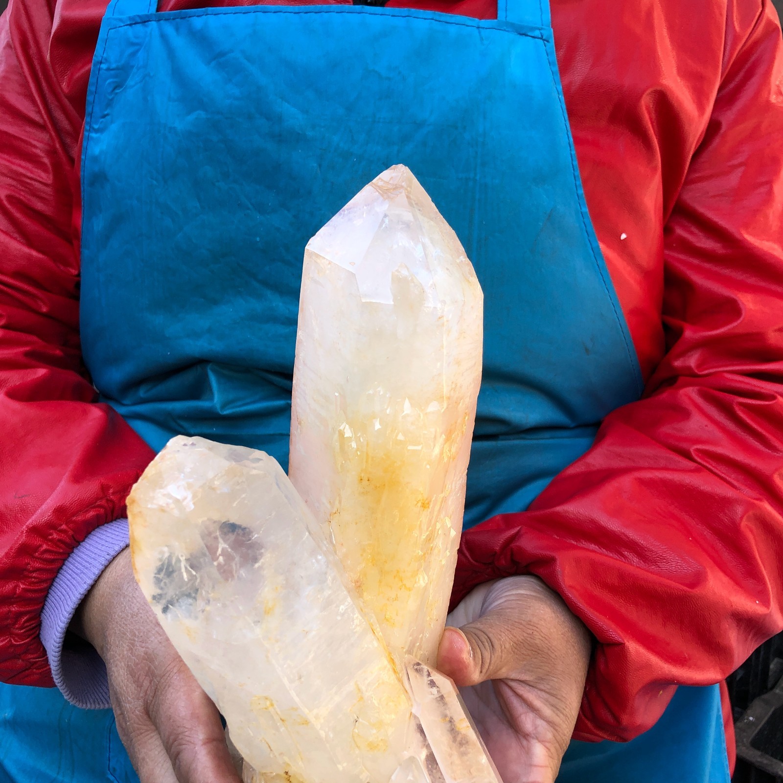 4.95LB Natural Transparent White Quartz Crystal Cluster Specimen Healing 3356