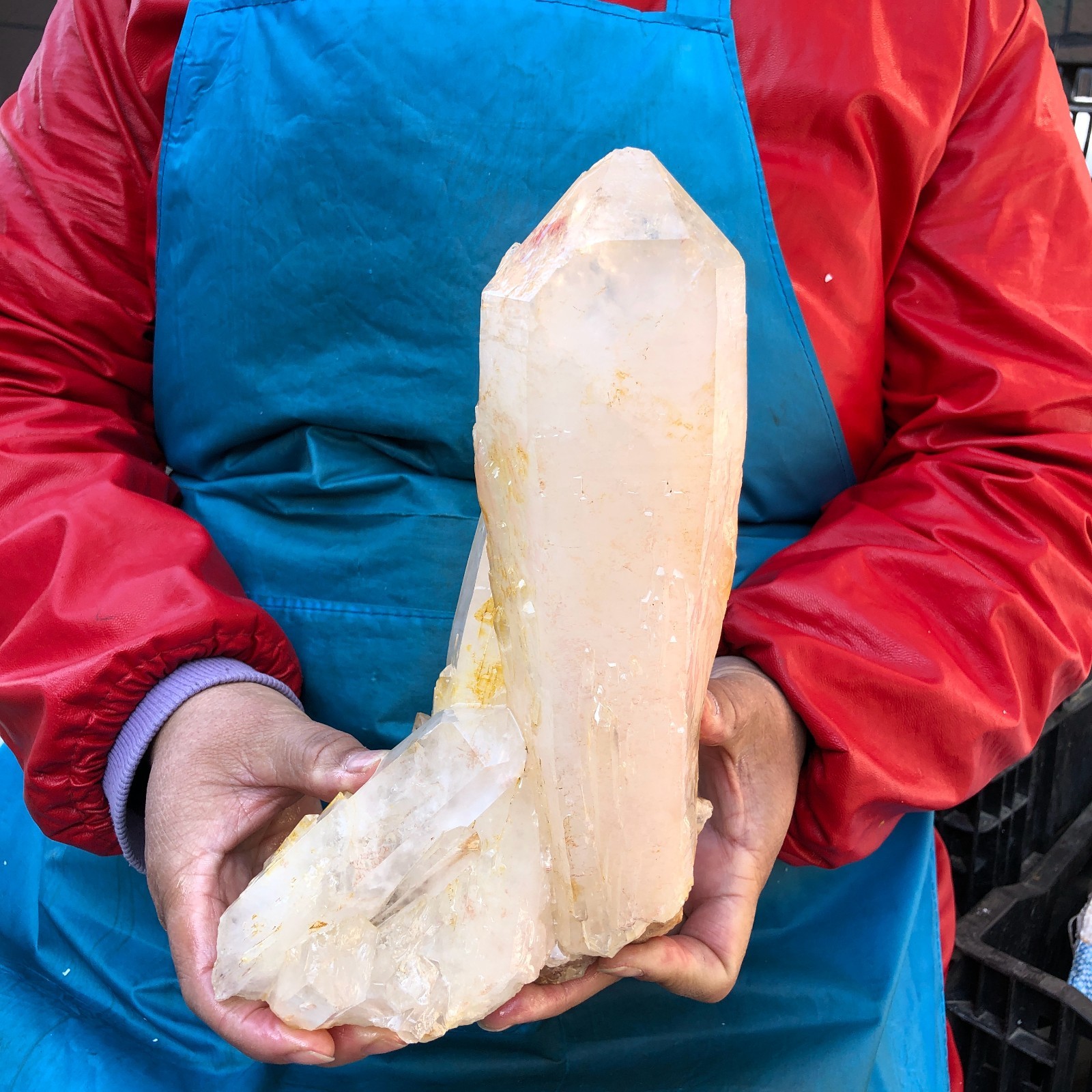 4.95LB Natural Transparent White Quartz Crystal Cluster Specimen Healing 3356