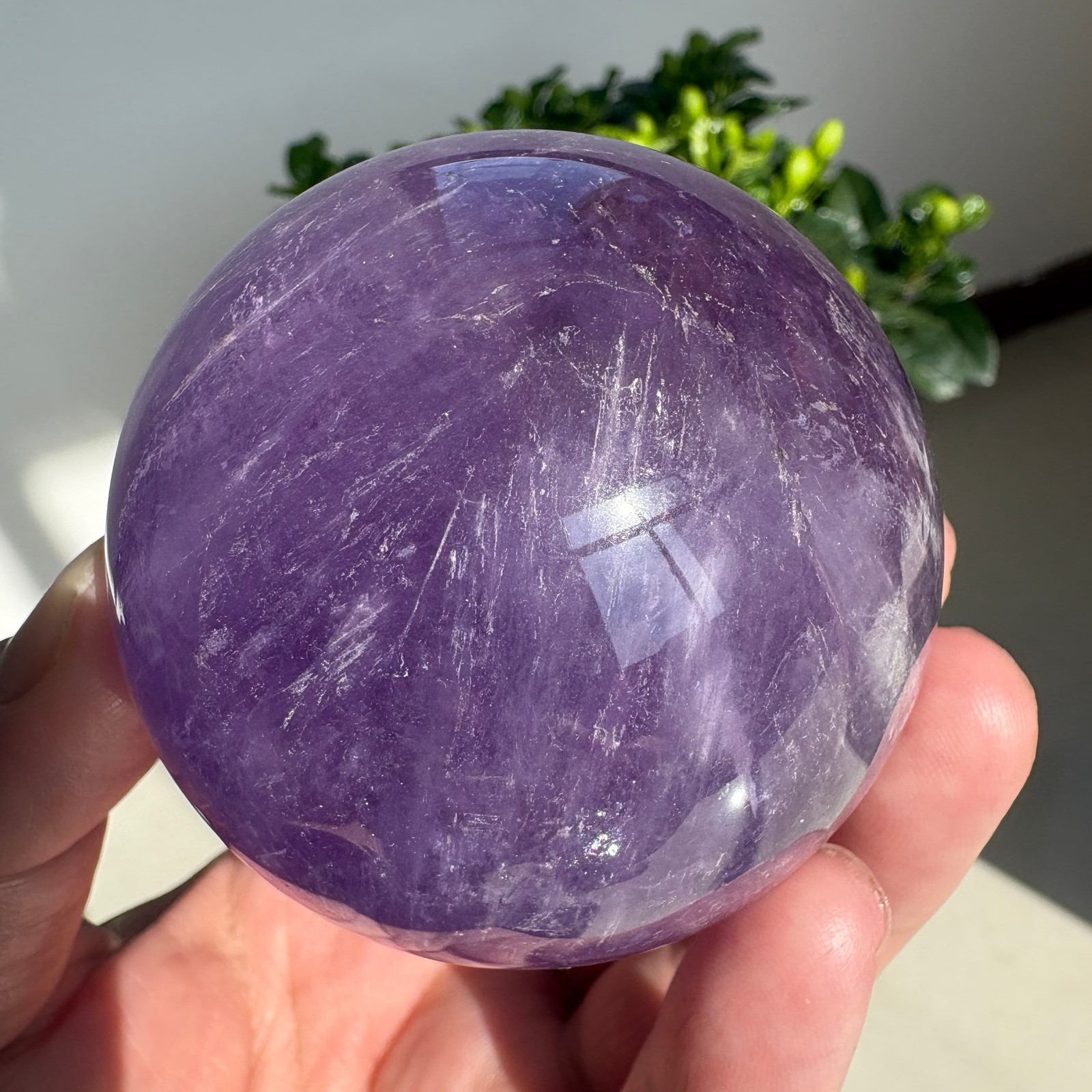 Natural Amethyst Sphere 2.5″ 380 Gram Crystal Ball Healing High Quality