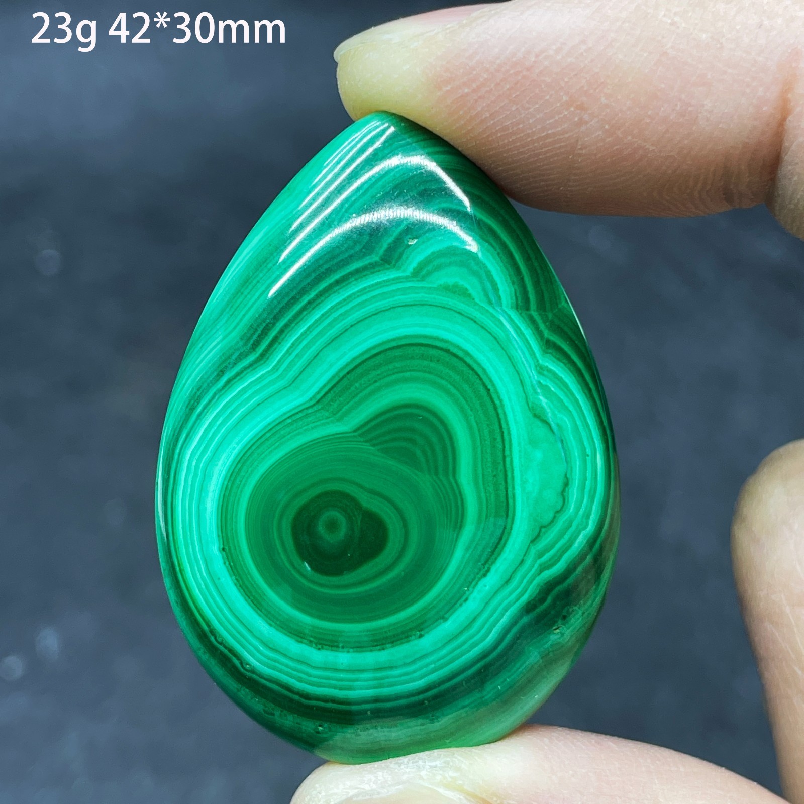 Natural Green Malachite Water droplet Crystal Pendant Polished Quartz Stone