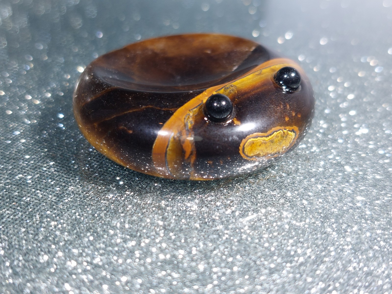 Tiger Eye Pet Worry Stone 28.4g- Grounding Anxiety Relief – Healing Energy