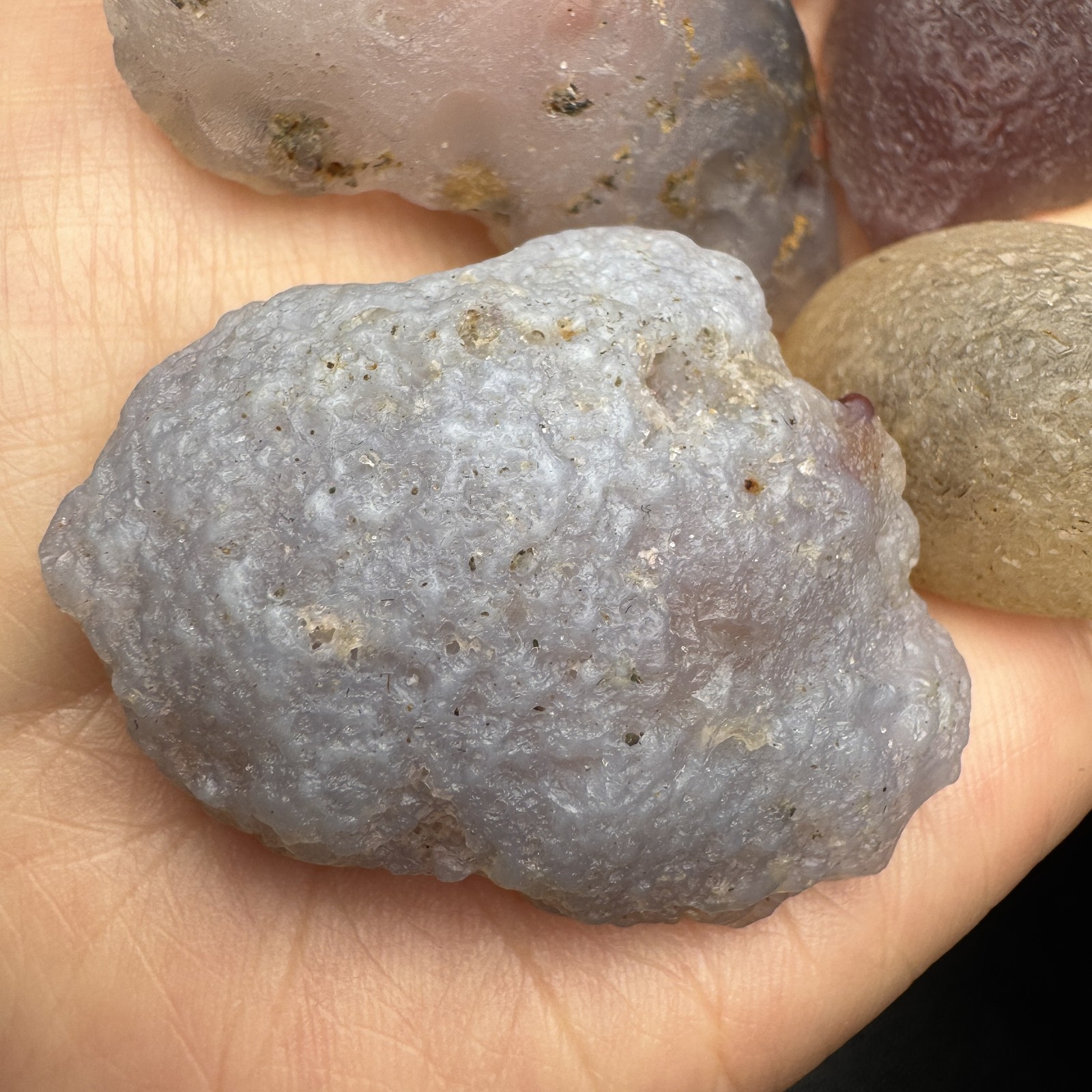 9pcs 133G Natural Alxa Gobi Sweet Candy Agate Set #6634