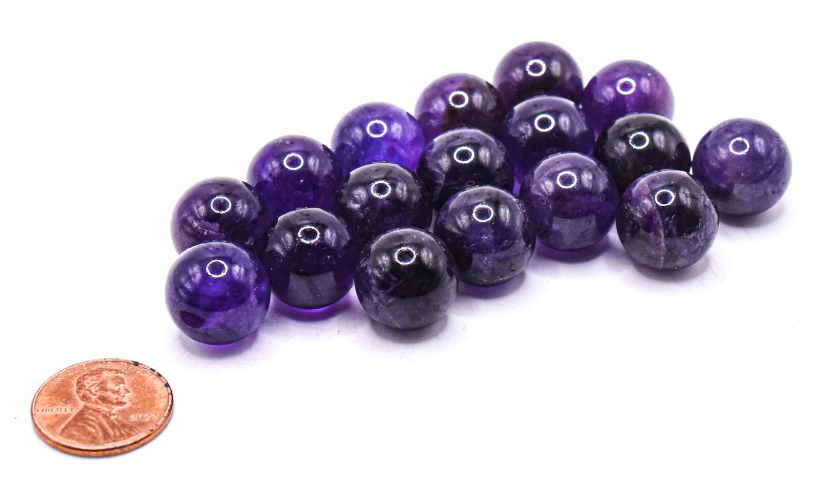 14mm Deep Purple Amethyst Quartz Sphere Natural Crystal Mineral China 1,5,10 PCs