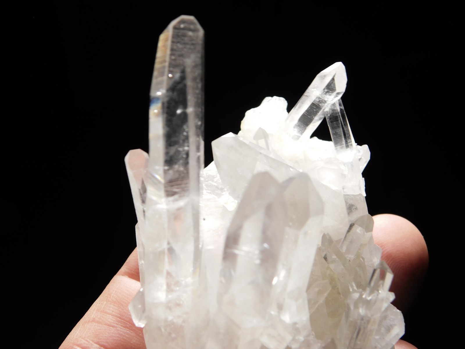 SUPER! TRANSLUCENT Quartz Crystal Cluster Collier Creek ARKANSAS 130gr
