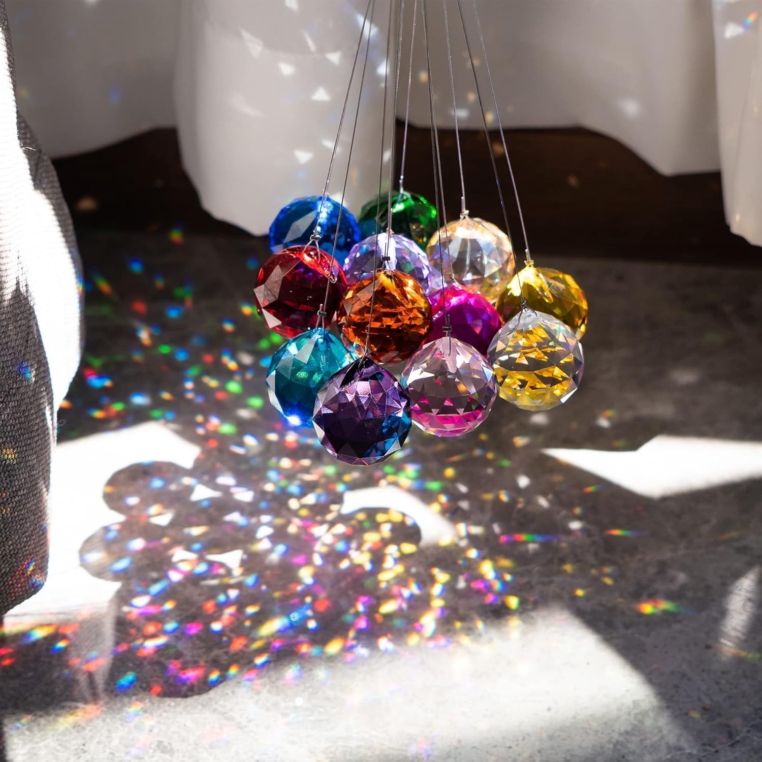 Faceted Crystal Feng Shui Decor, 20mm, 12pc