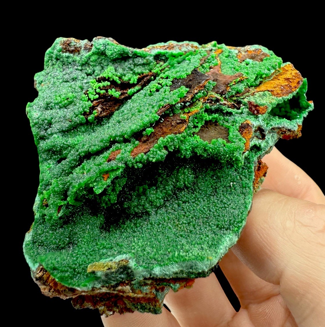 Green Conichalcite Crystals : Hilarion Mine . Attica , Greece 🇬🇷