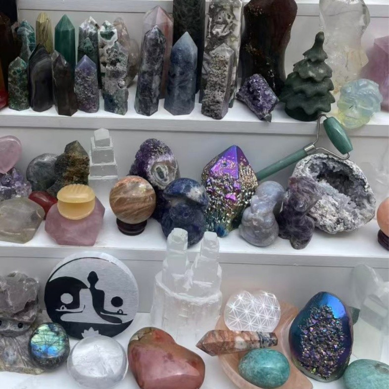 2LB Natural Crystal Bulk Lot Mixed Rough Stones Mystery Box Wholesale US