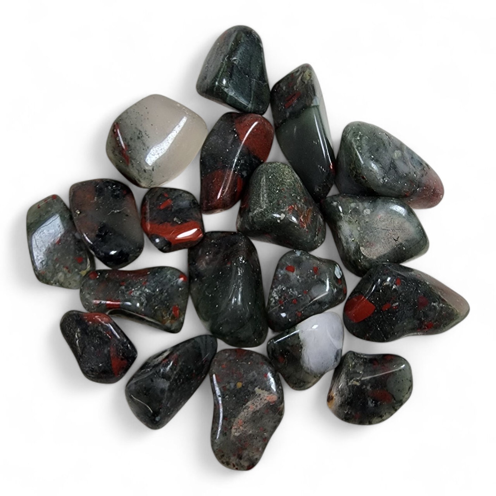 Bloodstone Jasper Polished Stones Africa 98.2 grams