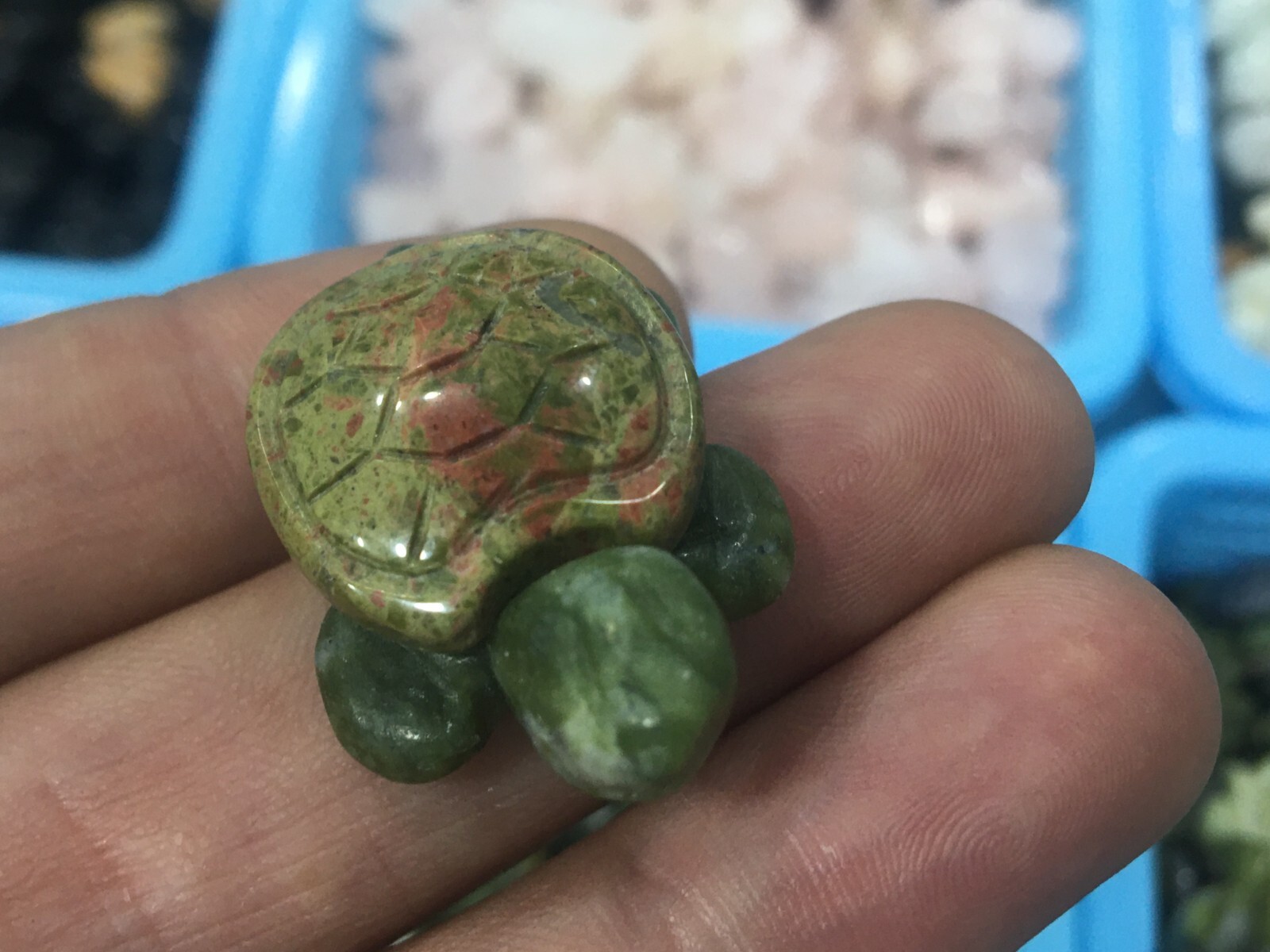 50pc Natural mix Quartz hand Carved Mini Sea turtle crystal Reiki healing