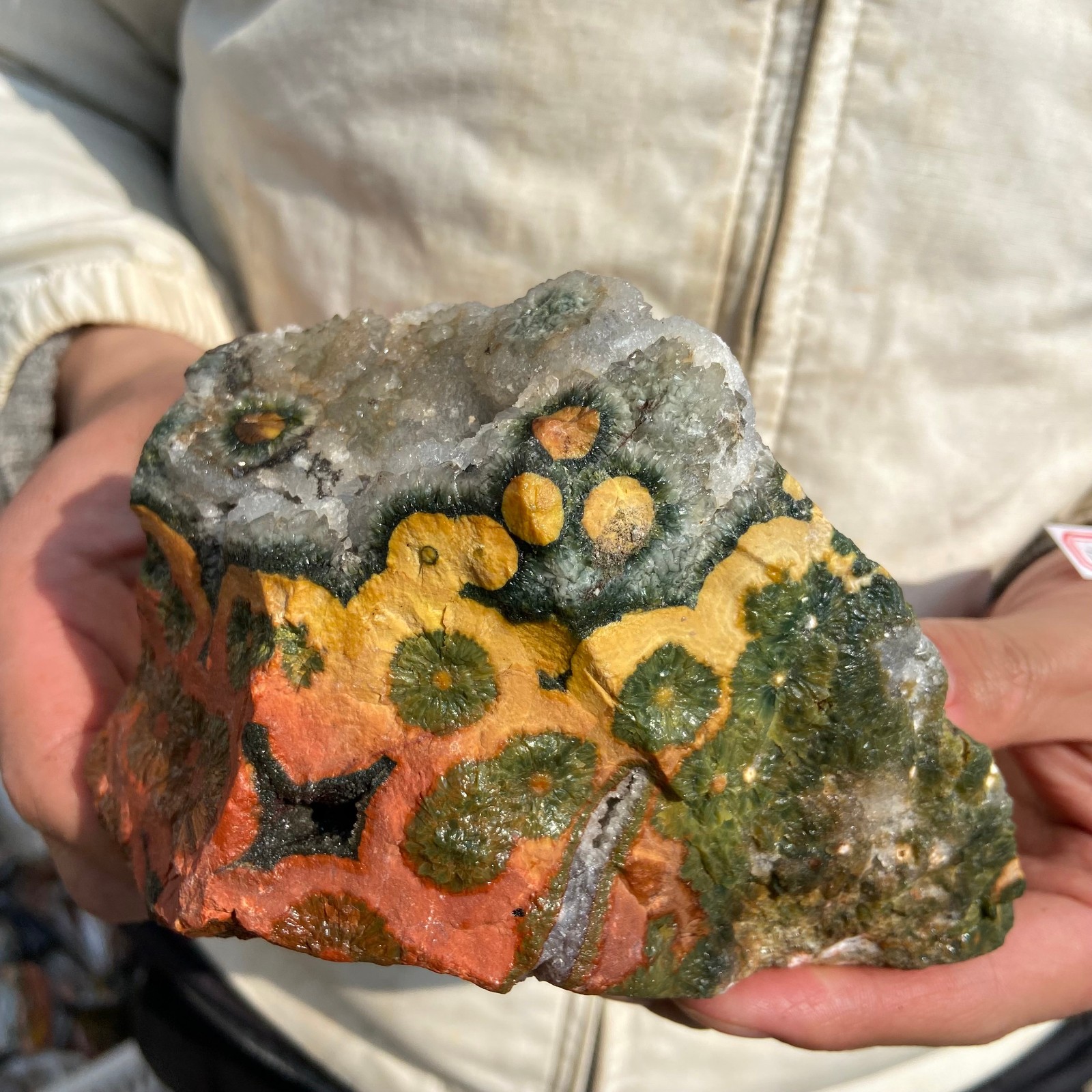 2.7lb Natural colourful ocean jasper raw stone crystal rough mineral specimen