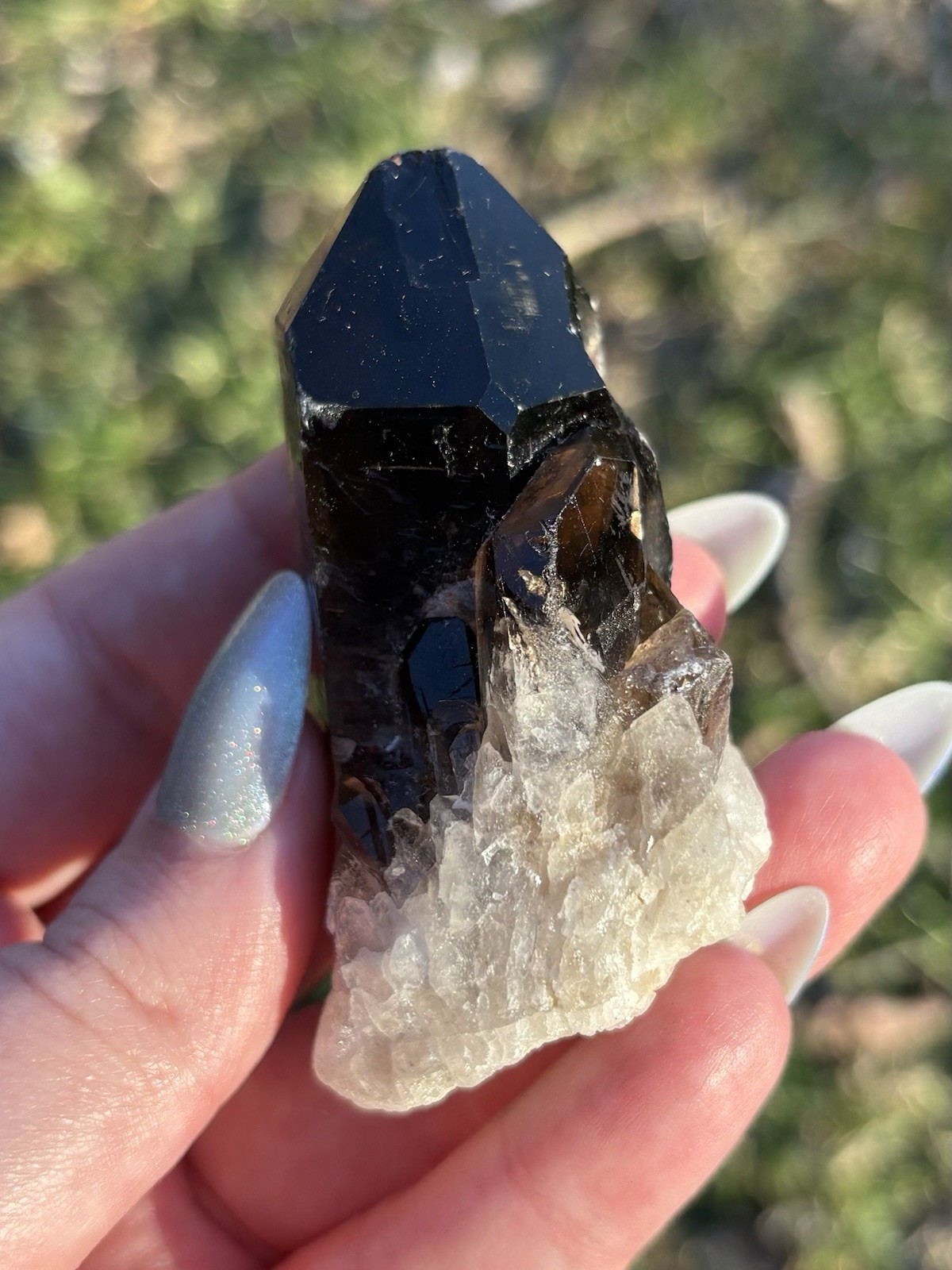 Smoky Quartz Crystal Cluster- Natural 2.7” Raw Smoky Quartz Crystal Specimen
