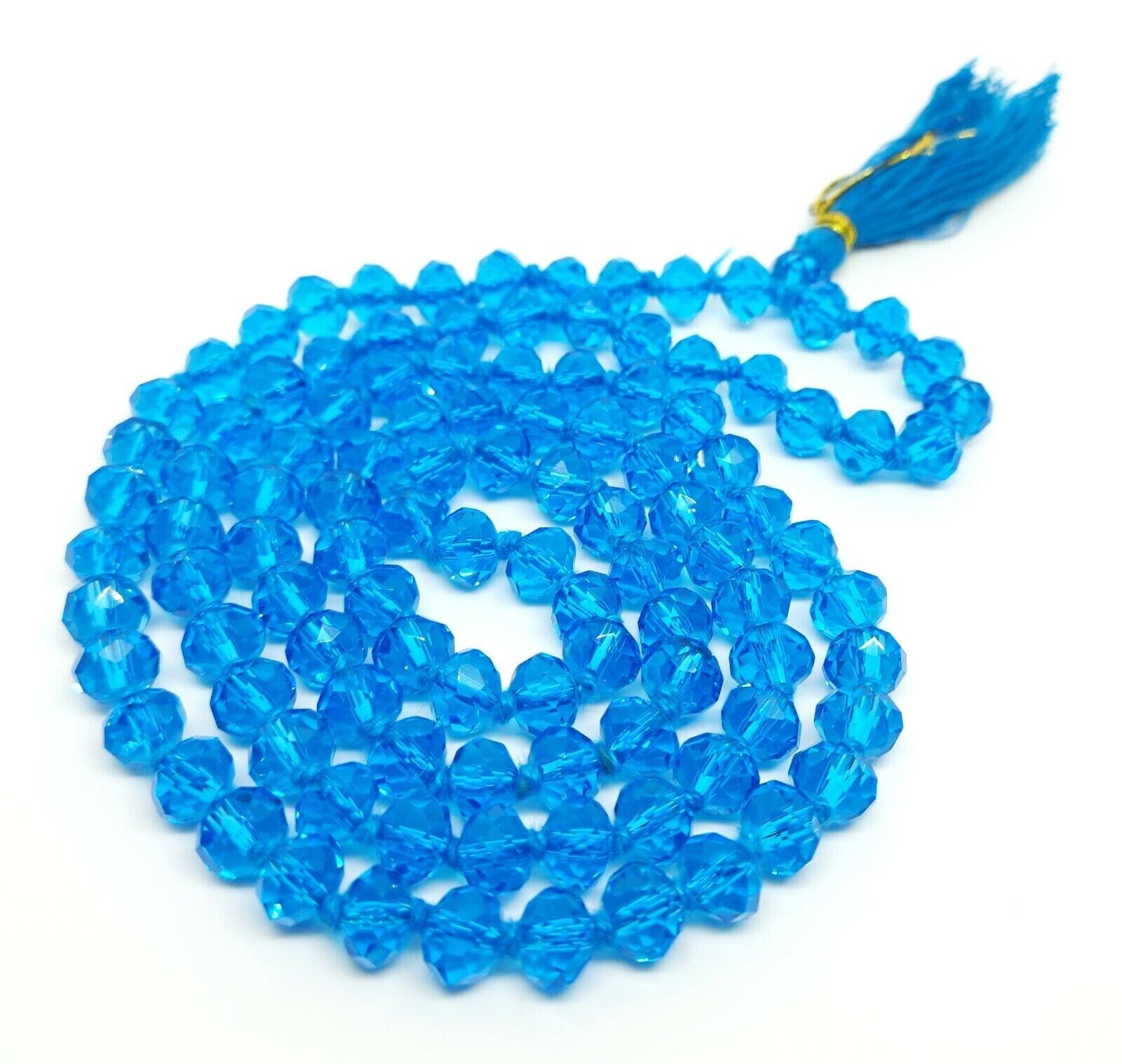 Crystal Stone Mala AAA+ Quality Crystal Neckalce 109 Beads 6 mm Beads Size
