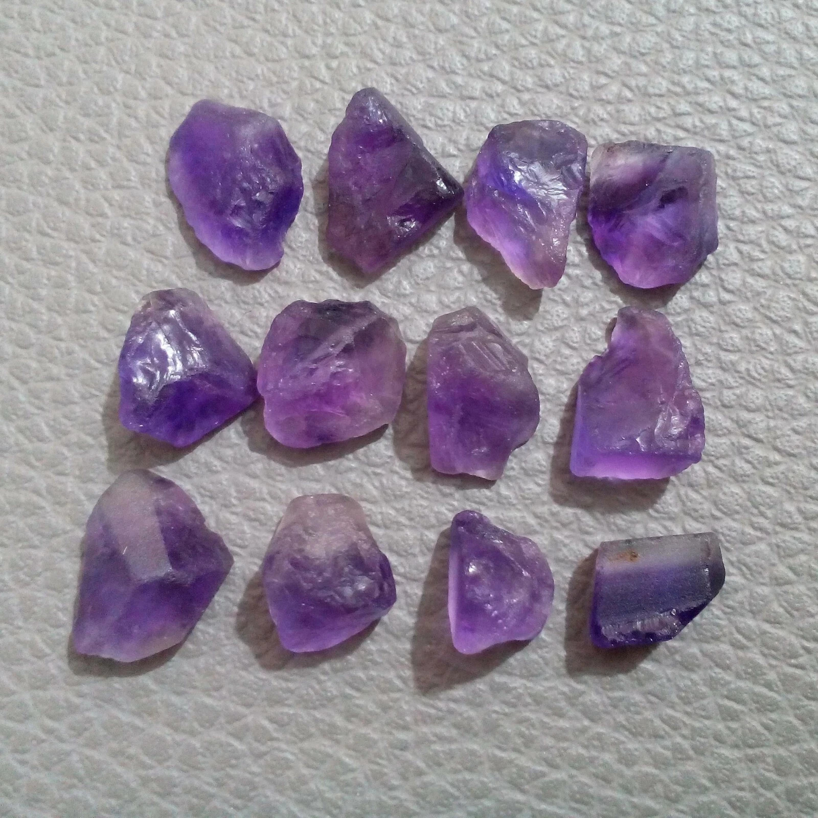 Beautiful Purple Amethyst Raw 12 Piece 11-15 MM Amethyst Crystal Rough Jewelry