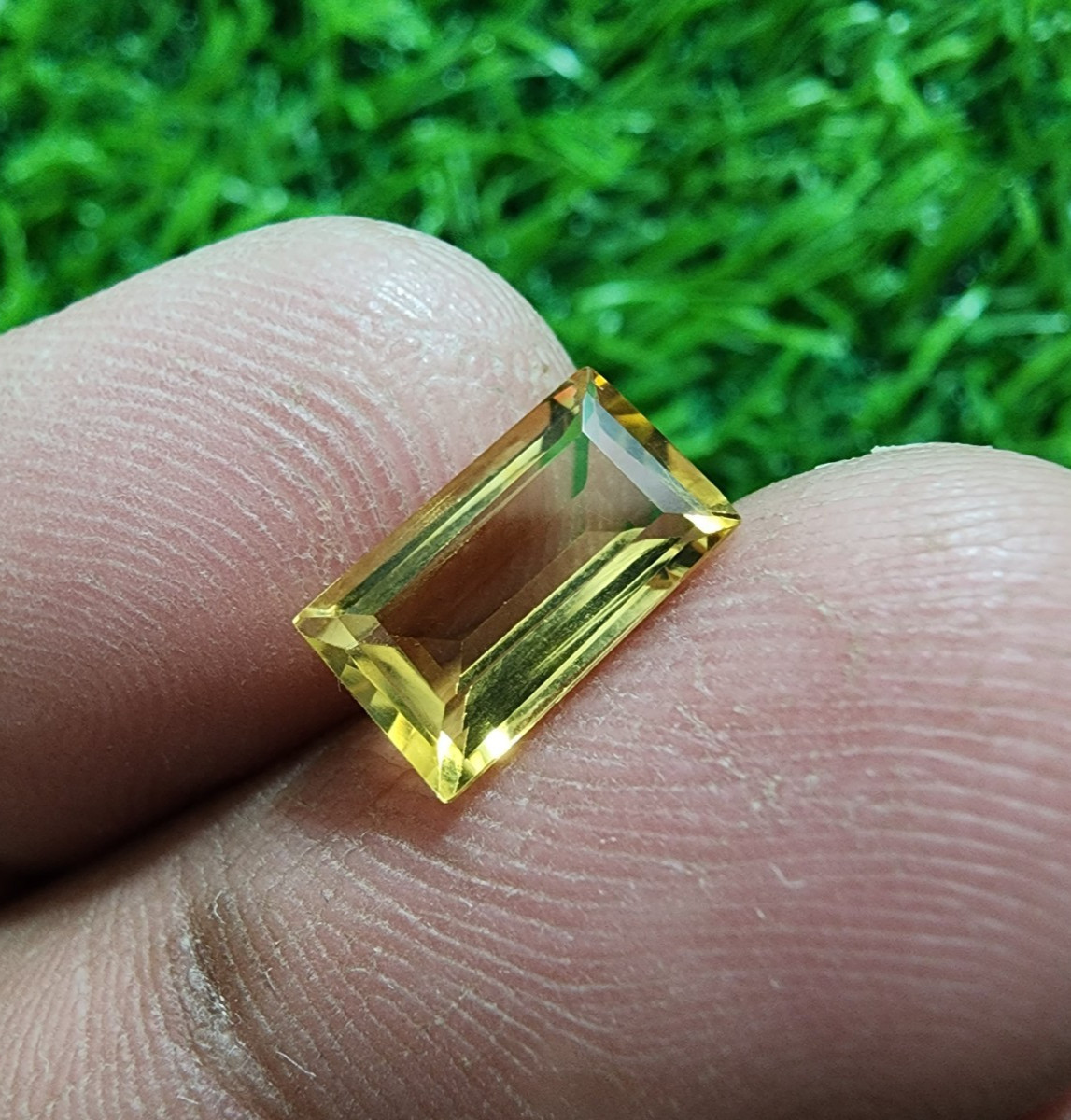 Superb Golden Citrine Topaz Loose Rectangle Cut Gem 1.90Ct Natural Faceted Stone