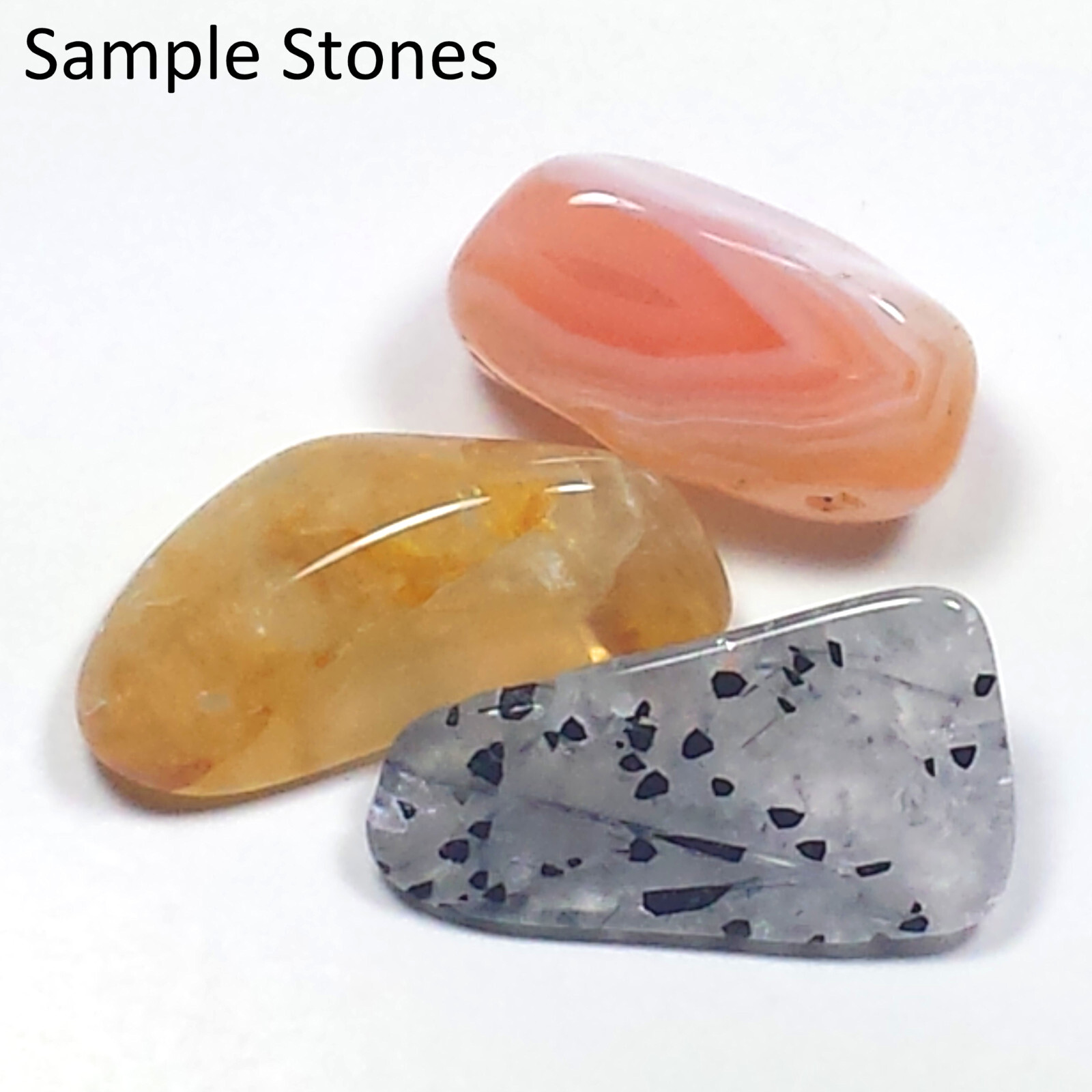 Mixed Agate, Quartz, Jasper Tumbled Polished Crystal Medium Stones, 8-16 oz Lots