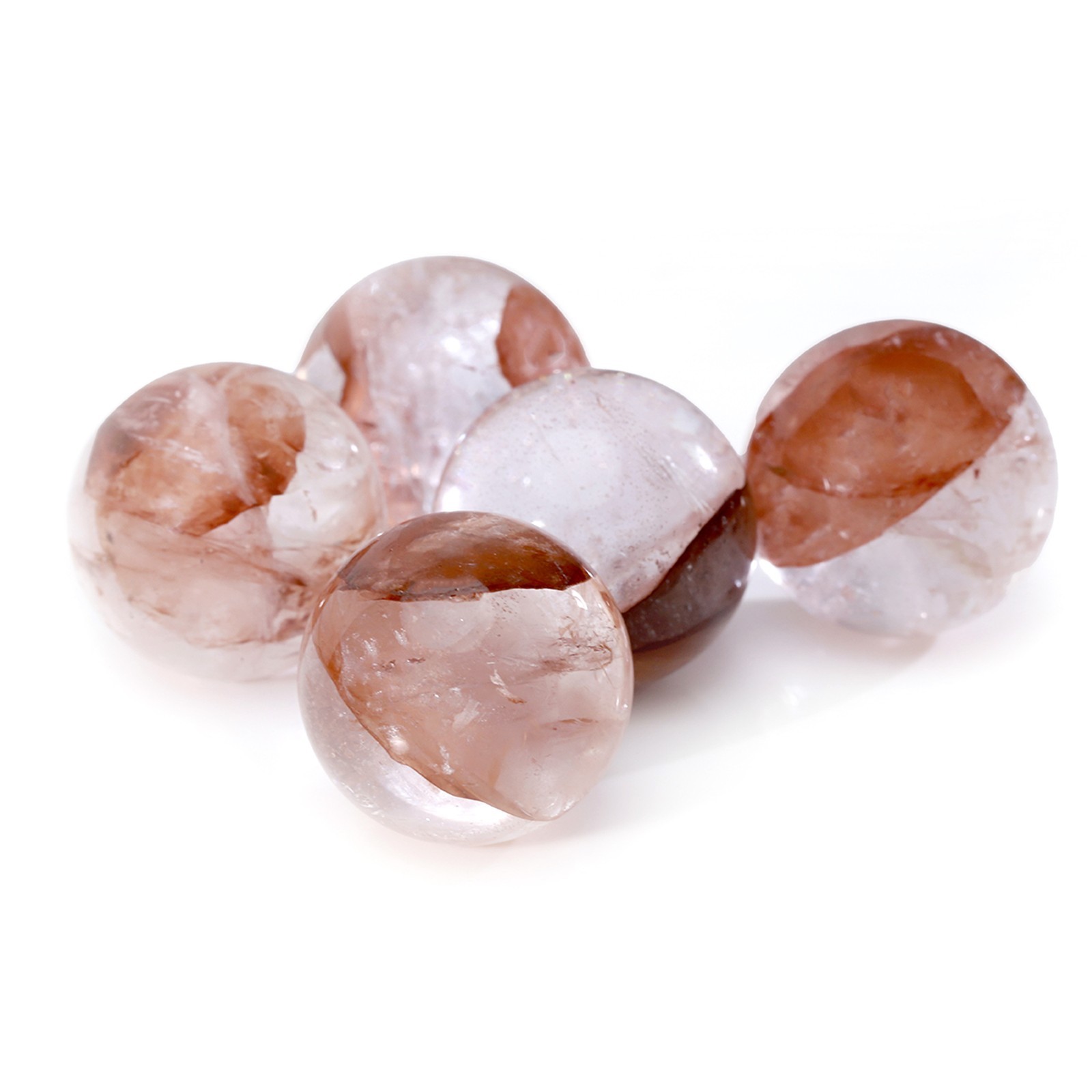 Himalayan Crystal Quartz Sphere Ball Clear Pink Glassy 18-19mm