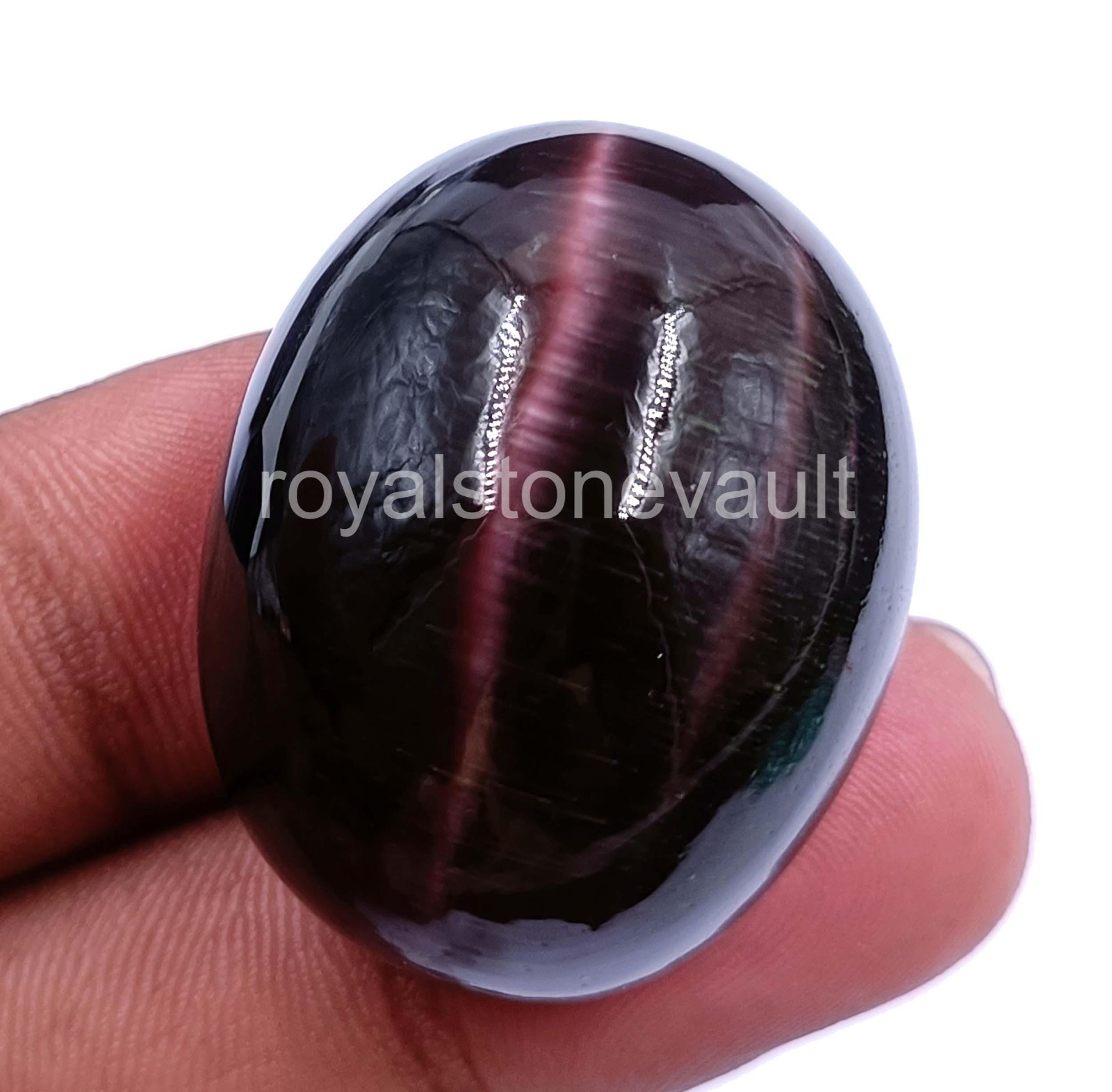 135.00 Ct Oval Shape Lab-Created Cats Eye Brown IGL Certified Loose Gems 5AOI