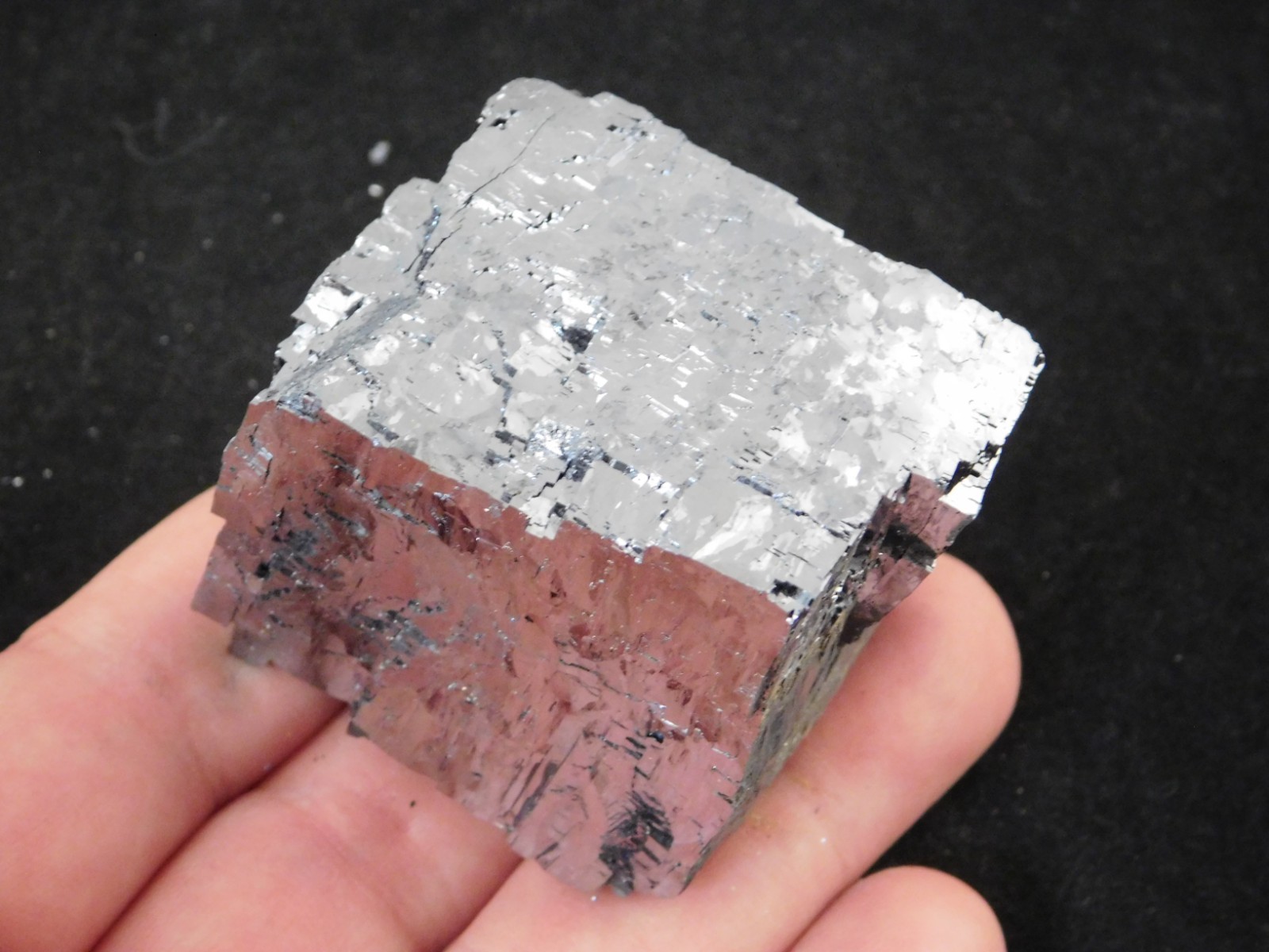 Big! Super Heavy! Stepped GALENA Crystal CUBE 100% Natural Missouri 413gr