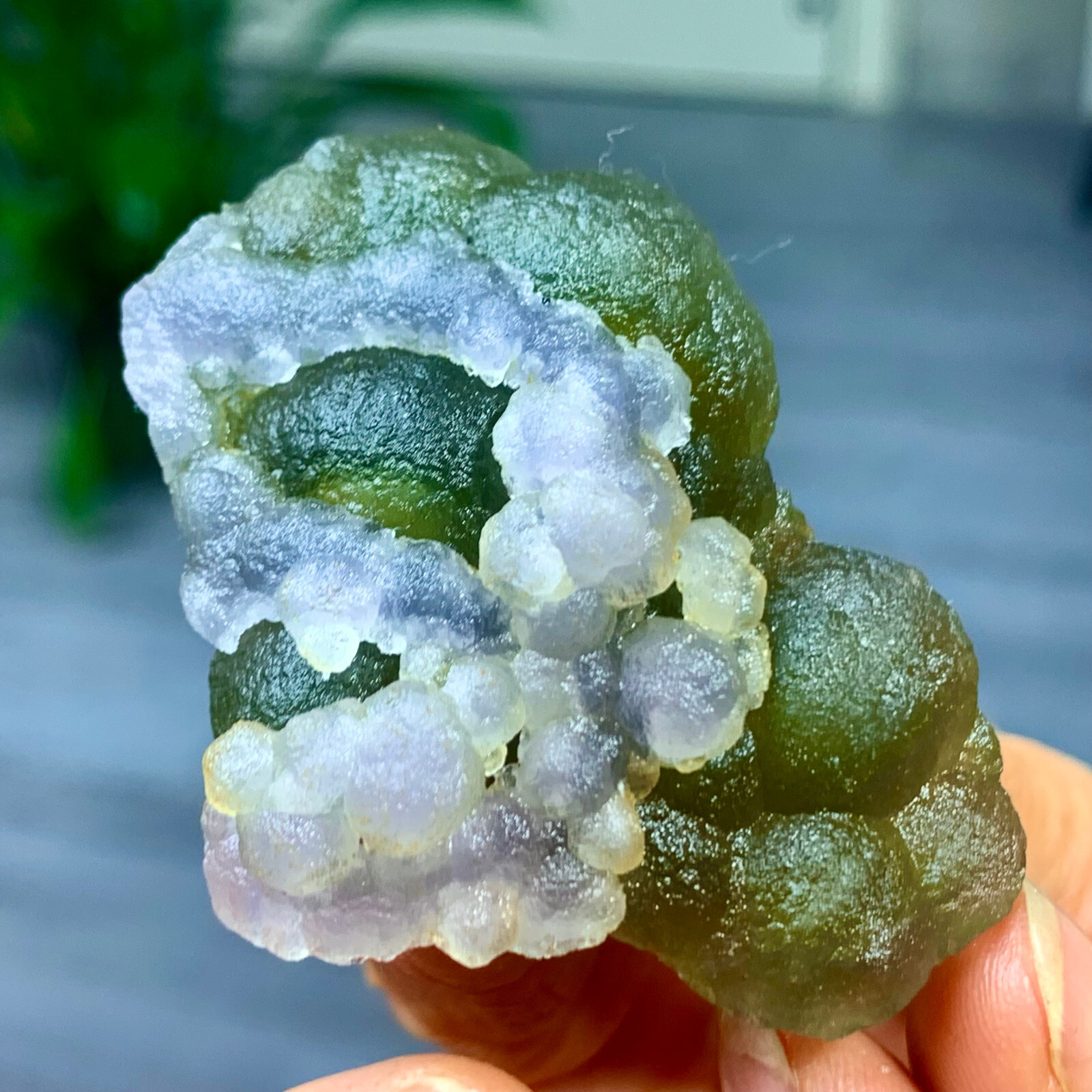 54G Rare Transparent green-white Cube Fluorite Mineral Crystal Specimen/HeNan