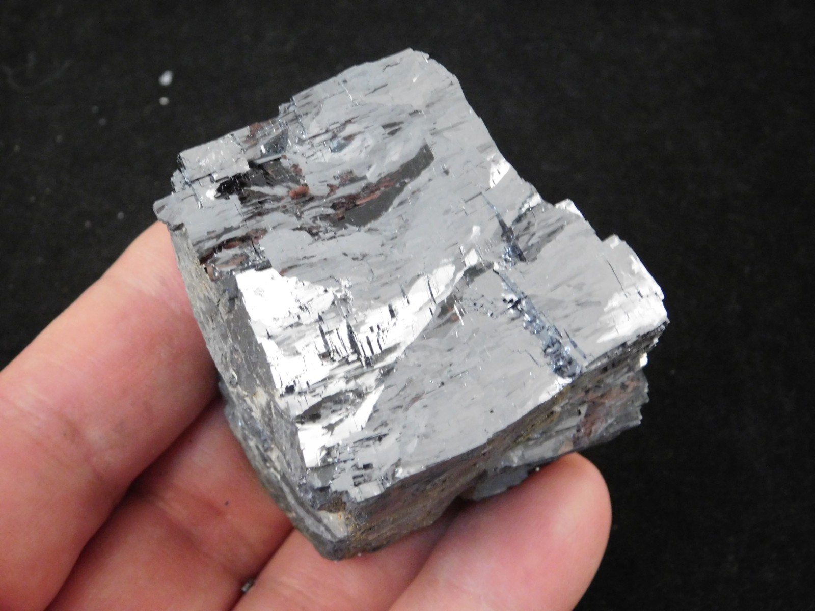 Big! Super Heavy! Stepped GALENA Crystal CUBE 100% Natural Missouri 413gr