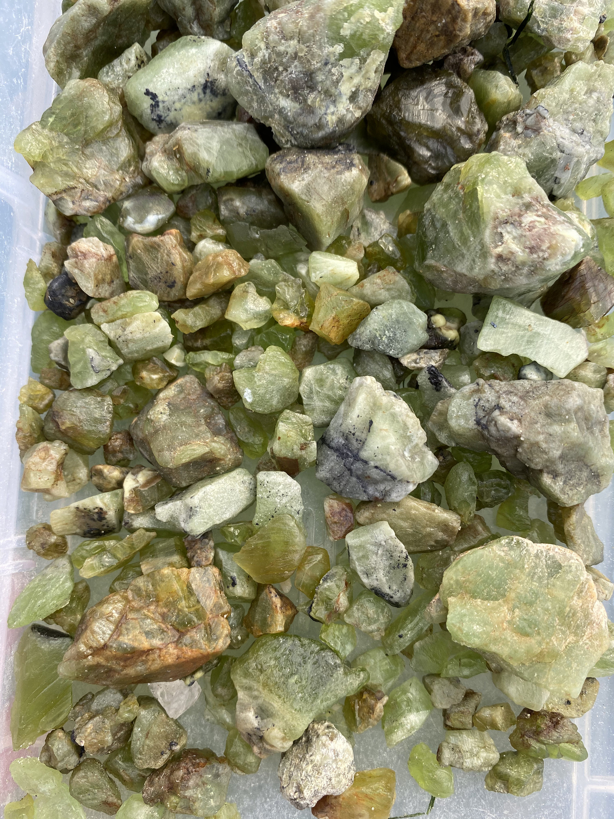 Raw Peridot Stone (1 to 55 gram) Natural Rough Peridot Crystal from Pakistan