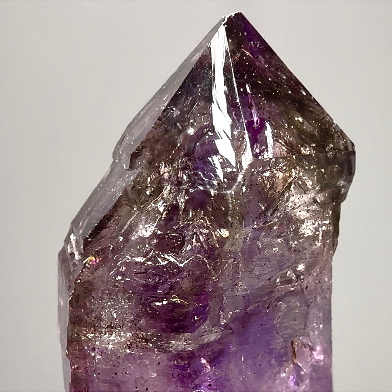 Large Moving Bubble! RARE Elestial Lilac Pink Shangaan Amethyst Enhydro Crystal