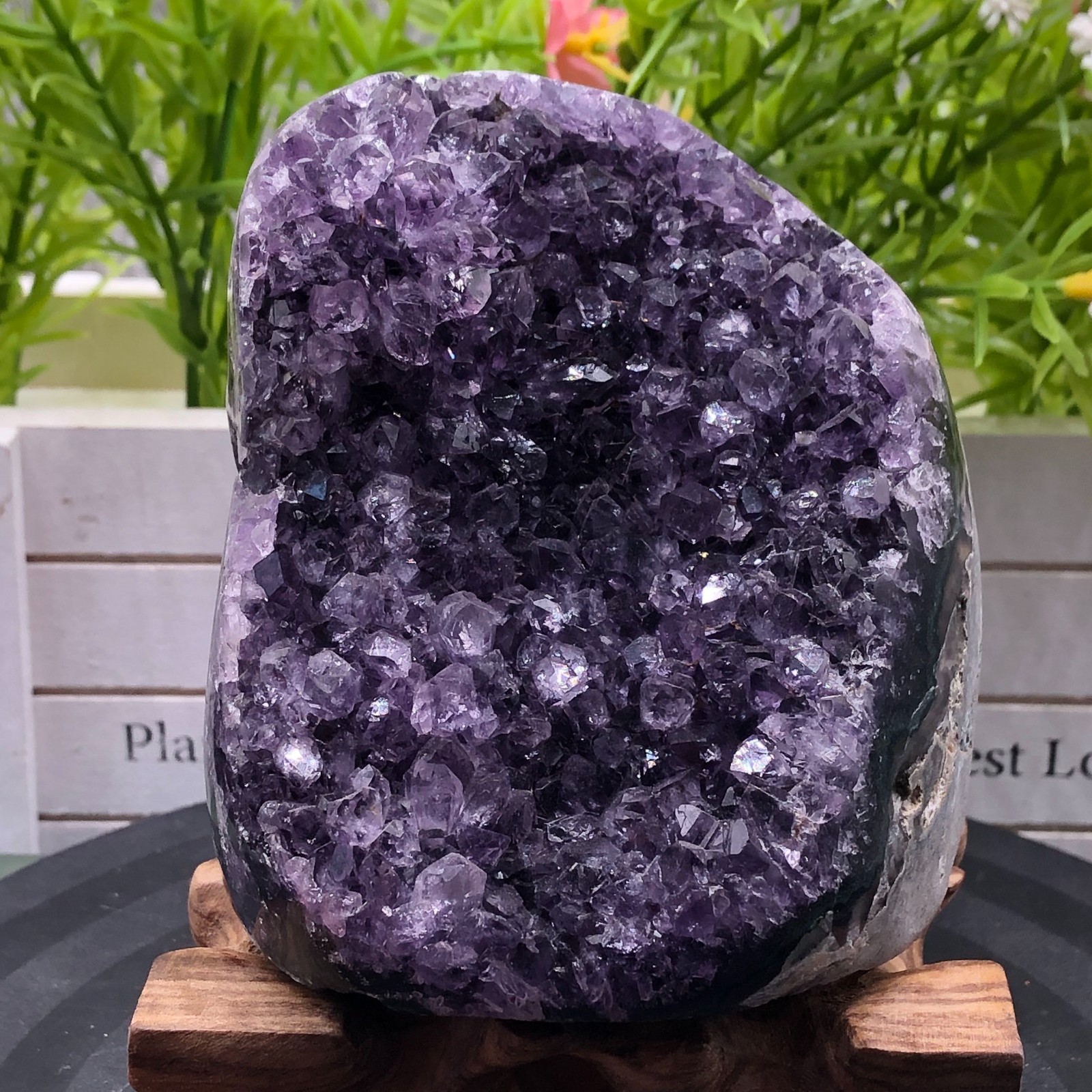 727g Natural Light Purple Amethyst Quartz Crystal Cluster Specimen Healing