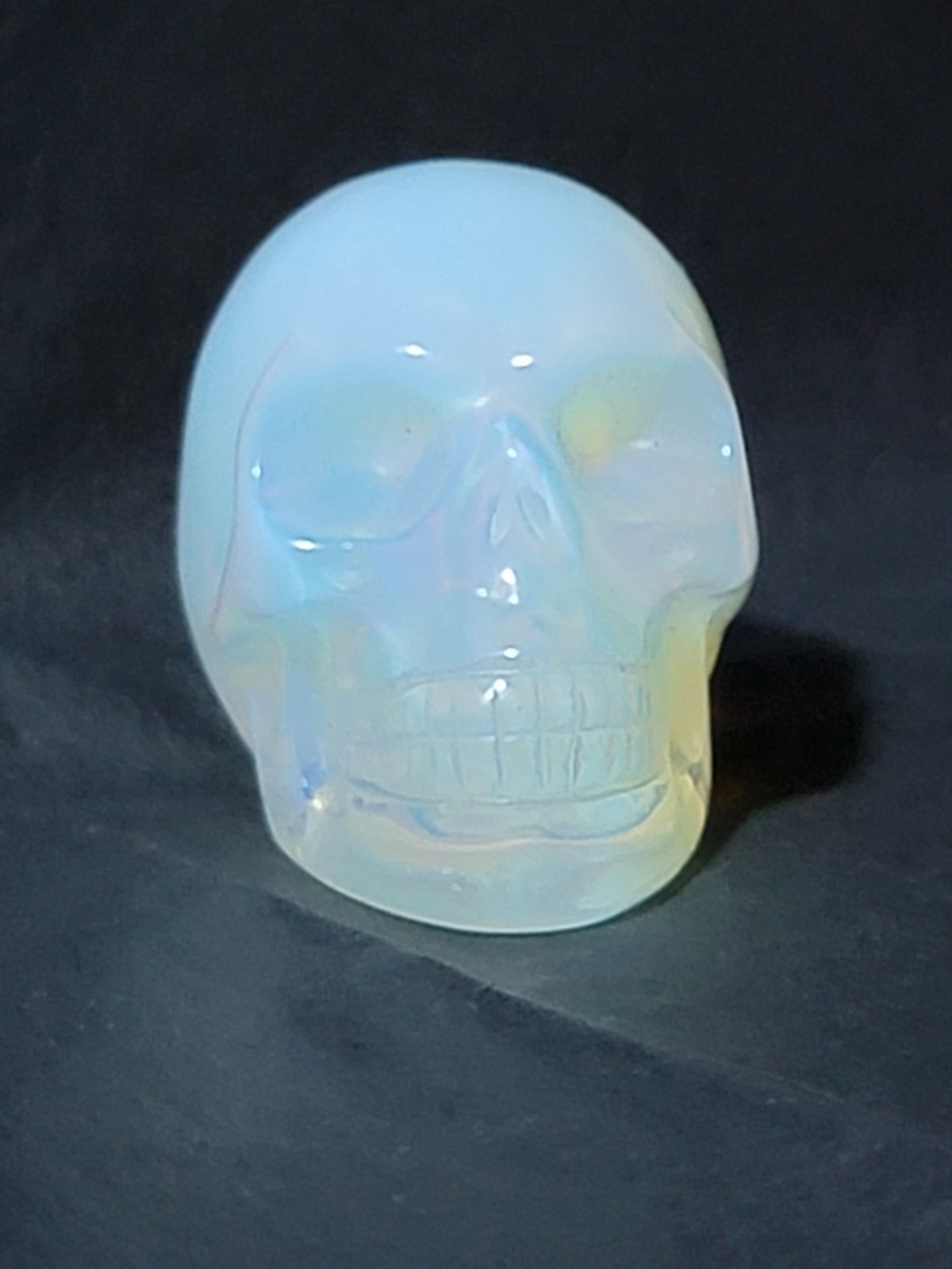 2” Opalite skull quartz crystal skull hand carved decoration reiki healing