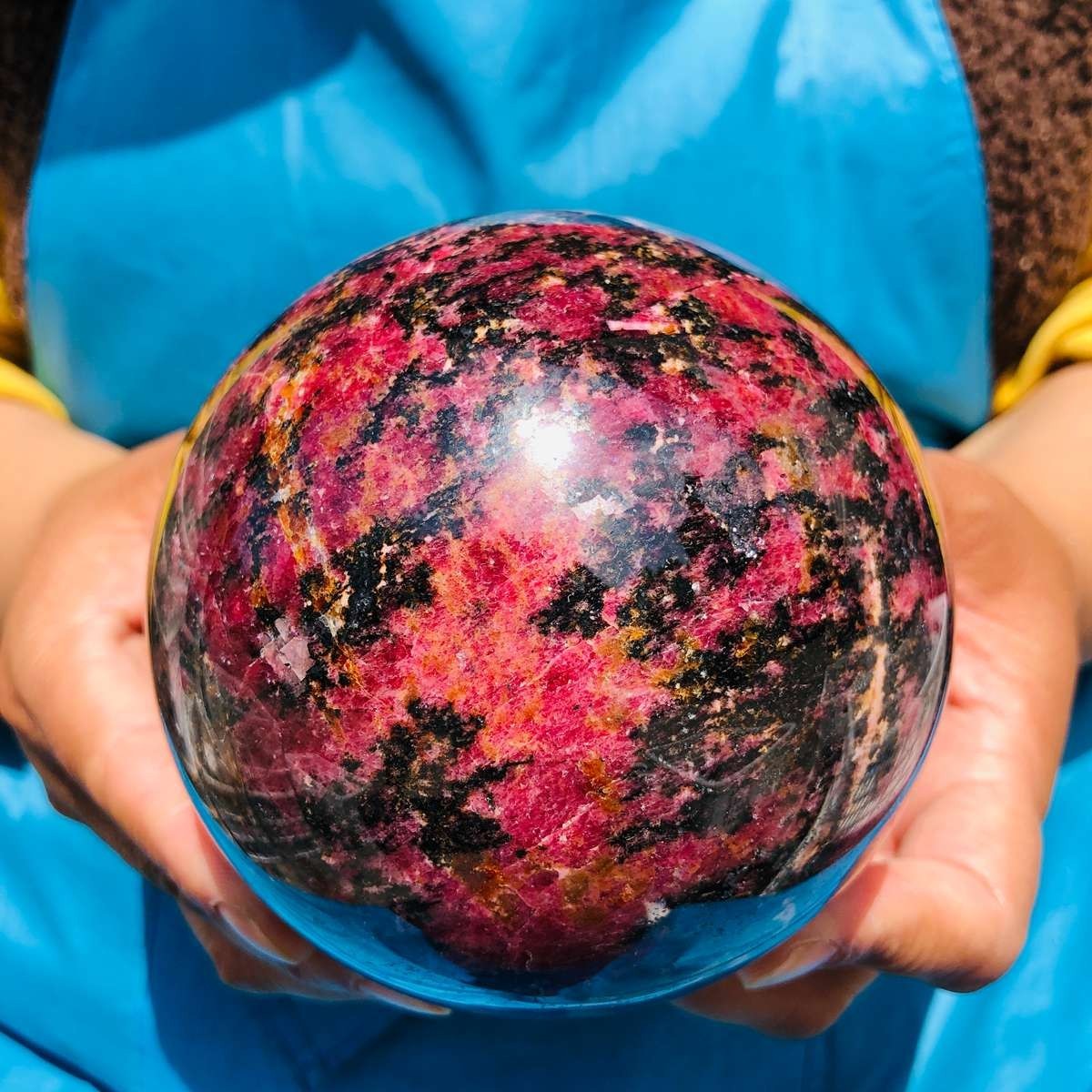 4.73LB Natural Rose Grey Crystal Ball Quartz Crystal Reiki Healing Stone 4776