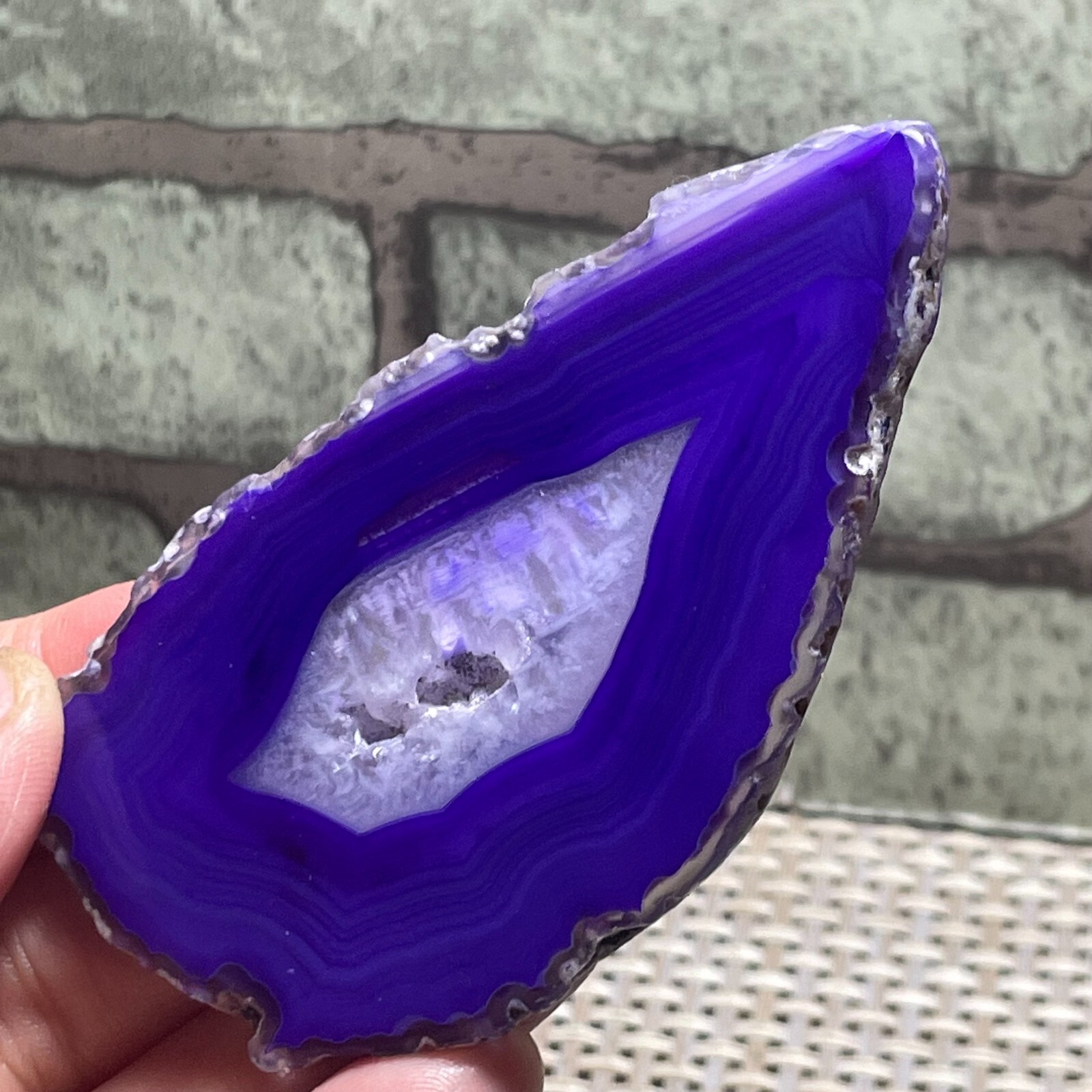 Bedrock Natural Agate Slice Coasters Display Table Geode Decor 40g F95