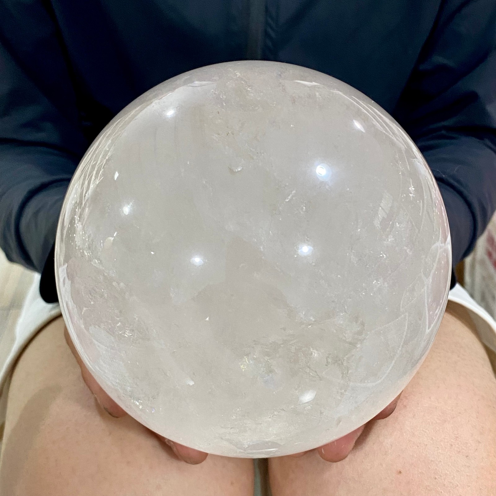 7.47LB Natural clear quartz sphere quartz crystal ball reiki Energy healing